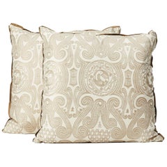 Pair of Fortuny Fabric Cushions in the Peruviano Pattern