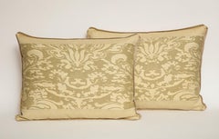 Pair of Fortuny Fabric Lumbar Cushions in the Lucrezia Pattern