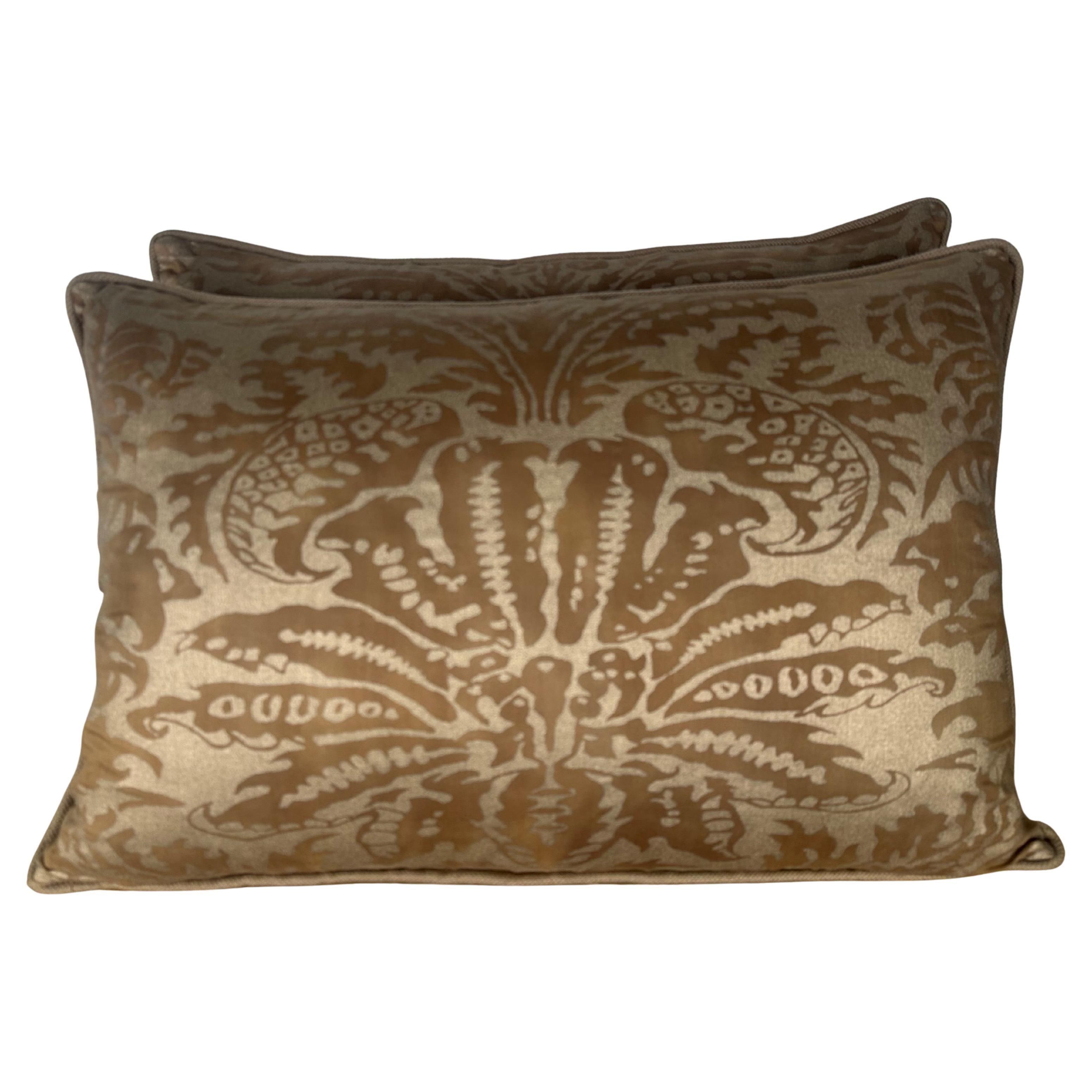 Pair of Fortuny Style Textile Pillows