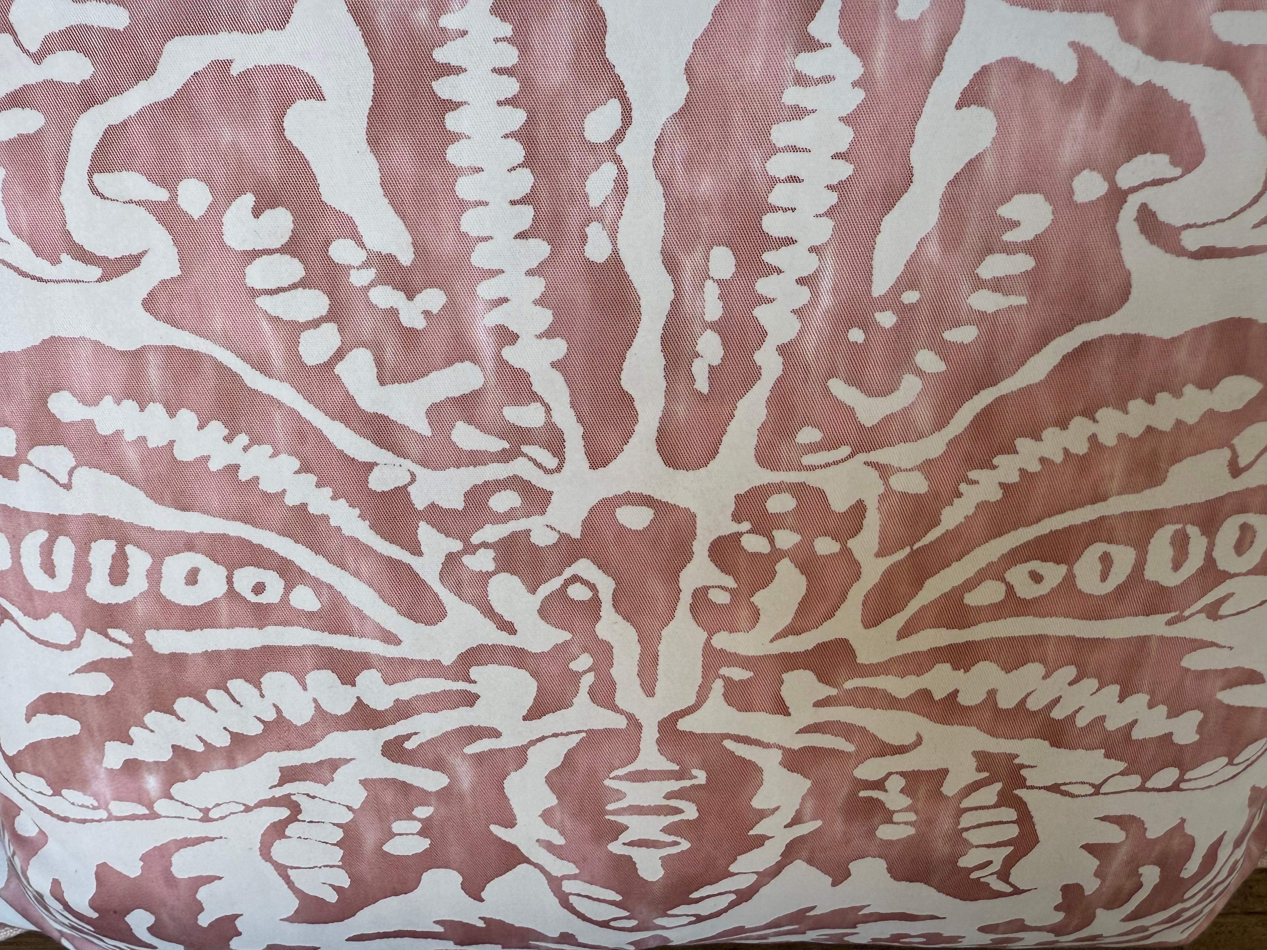 Baroque Pair of Fortuny-Style Textiles Pillows For Sale