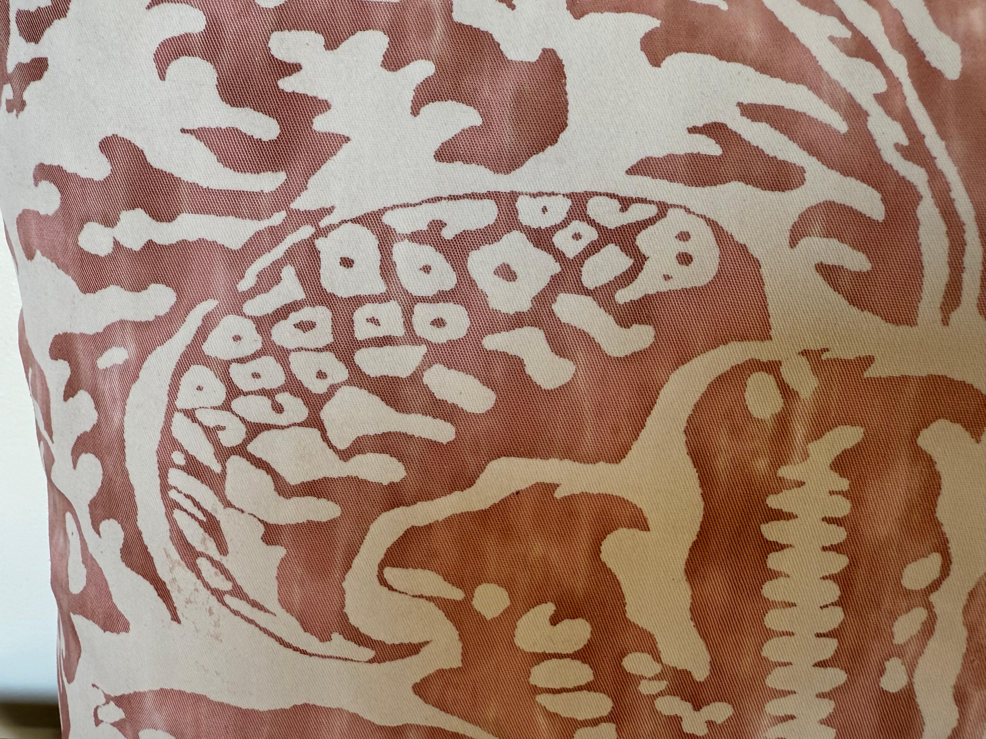 Italian Pair of Fortuny-Style Textiles Pillows For Sale