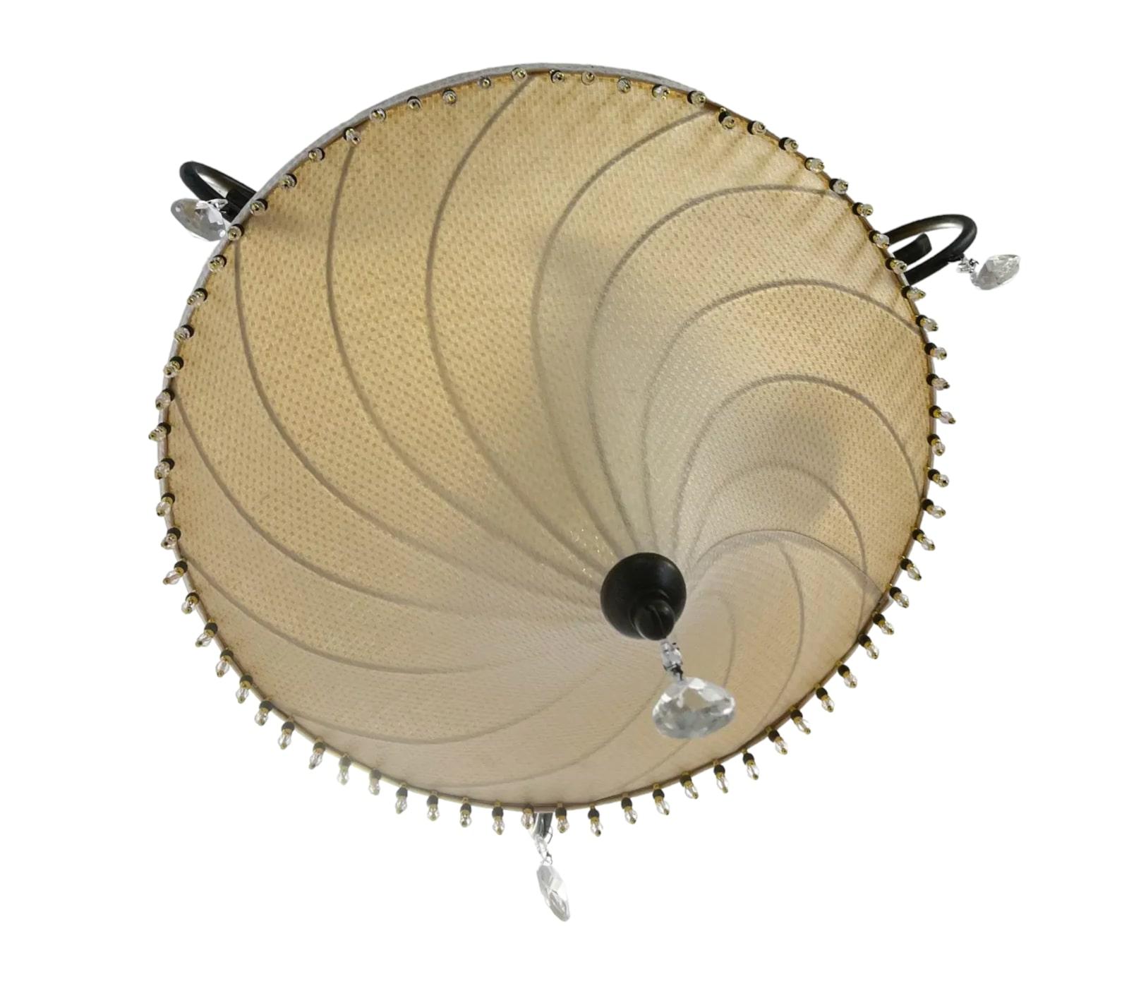 Paire de lampes suspendues en tissu de style néo-Vénitien de Fortuny en vente 5