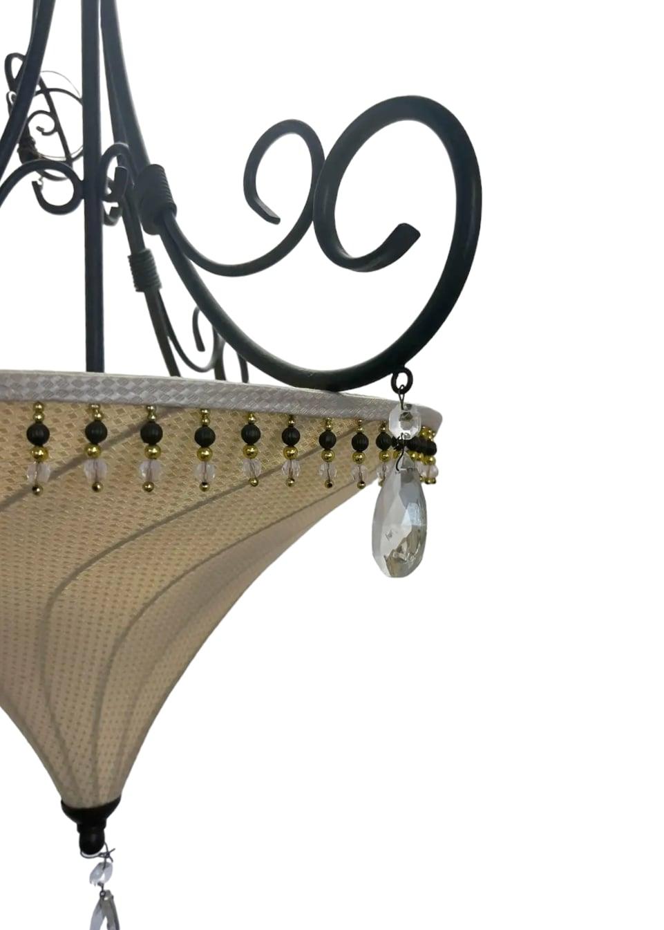 Paire de lampes suspendues en tissu de style néo-Vénitien de Fortuny en vente 2