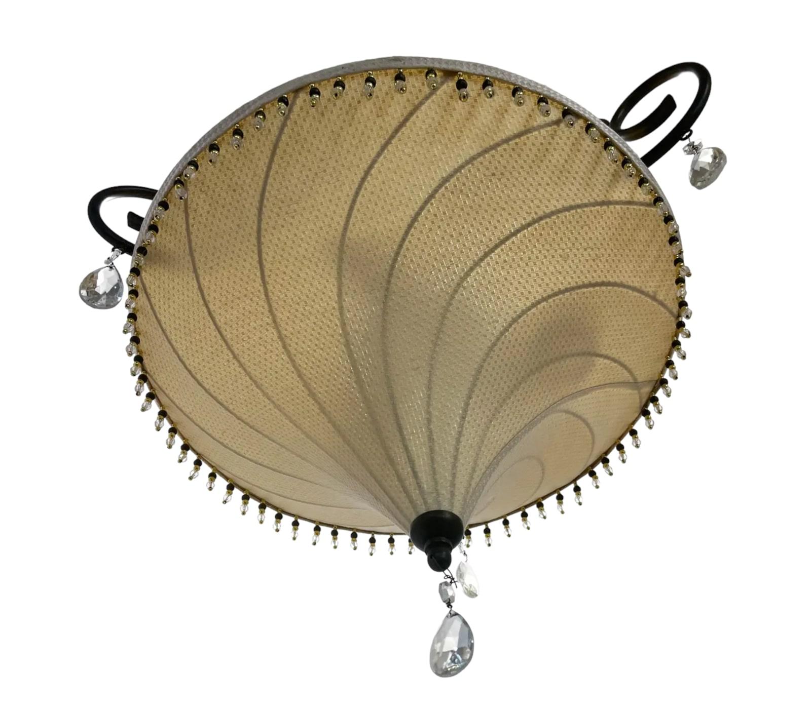 Paire de lampes suspendues en tissu de style néo-Vénitien de Fortuny en vente 4