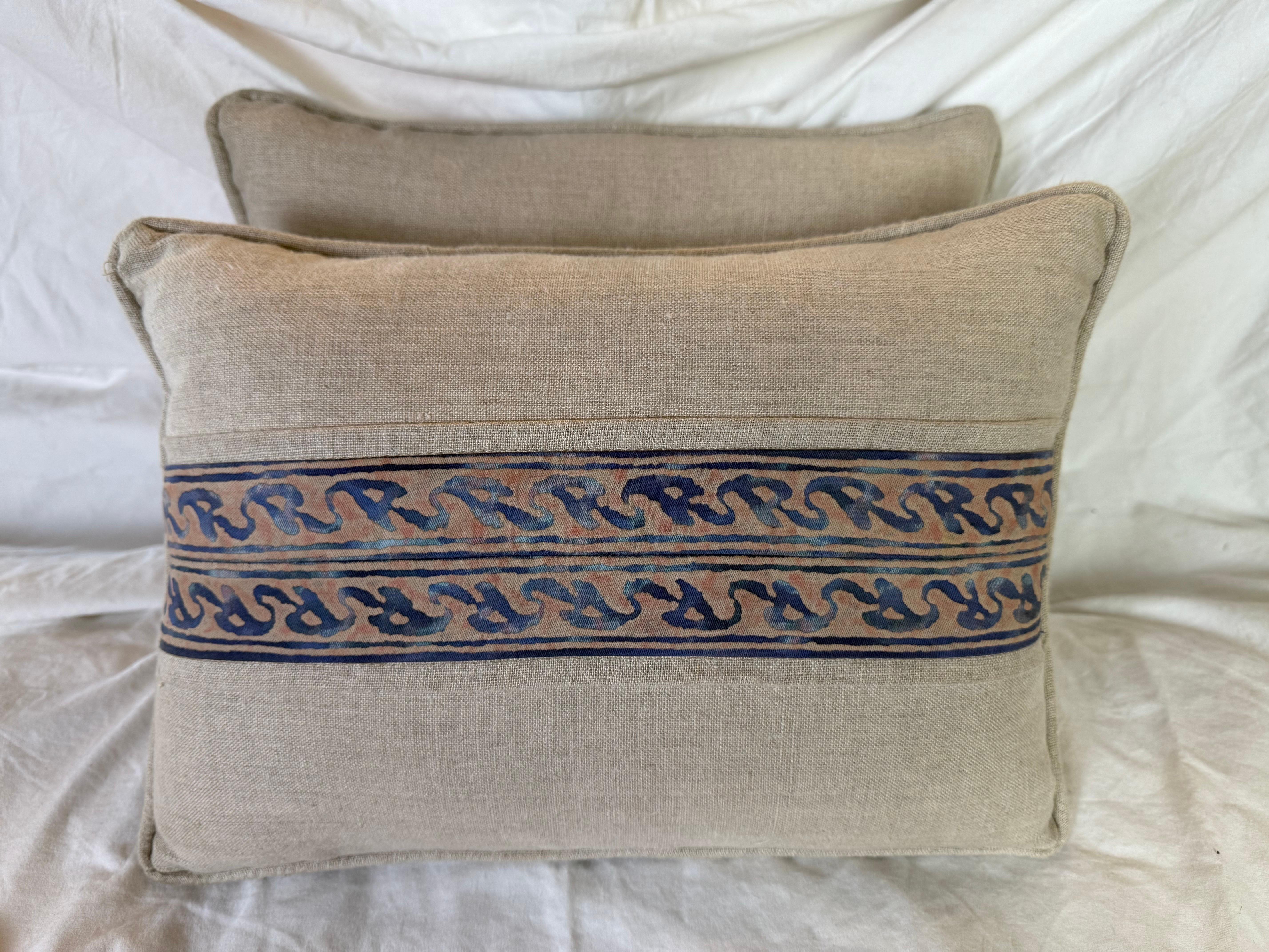 Rococo Pair of Fortuny Textile Pillows