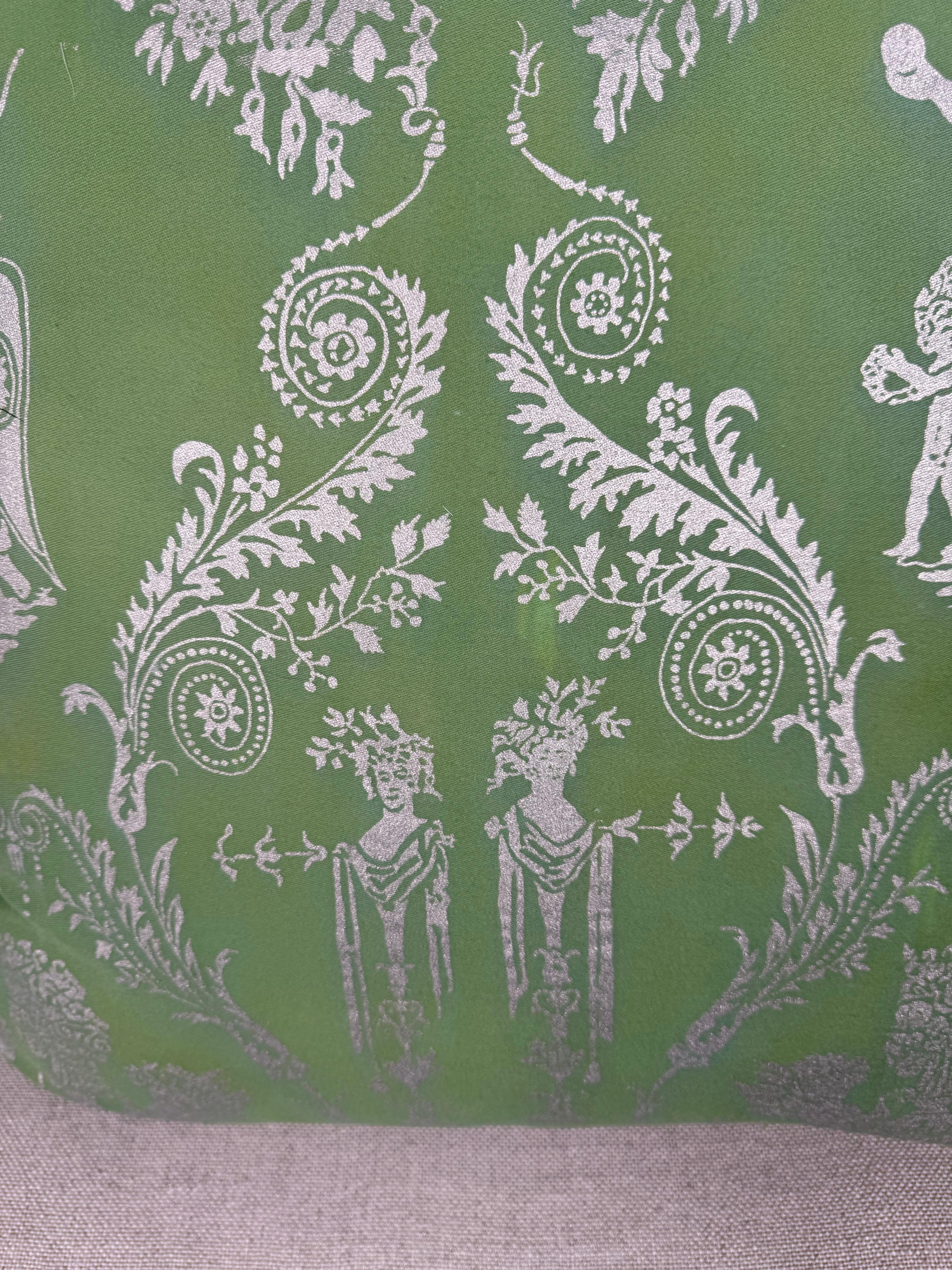 Neoclassico Coppia di cuscini in tessuto Fortuny in vendita