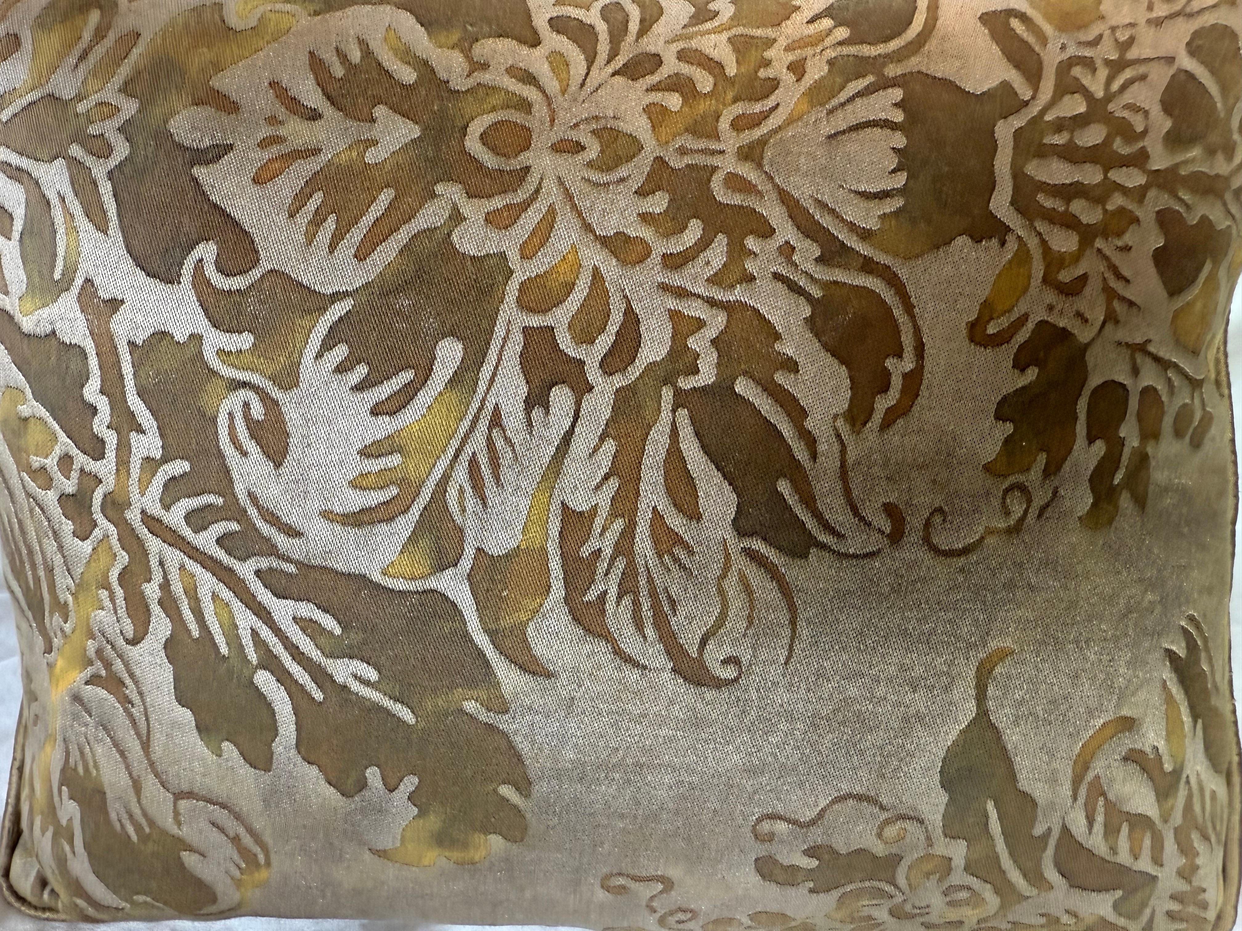 Italian Pair of Fortuny Textile Pillows