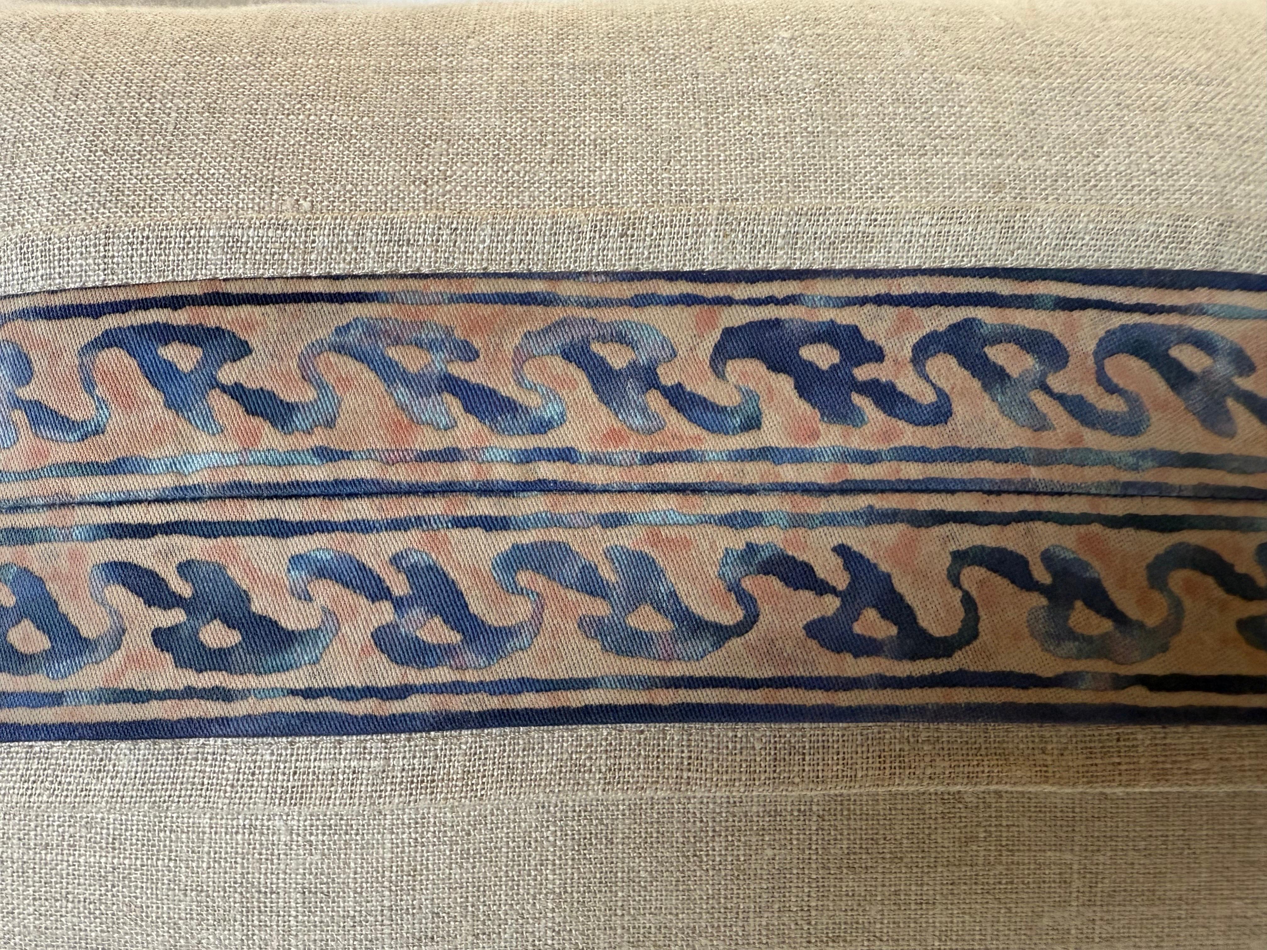 Italian Pair of Fortuny Textile Pillows