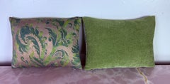 Pair of Fortuny Textile Pillows with Velvet Backs