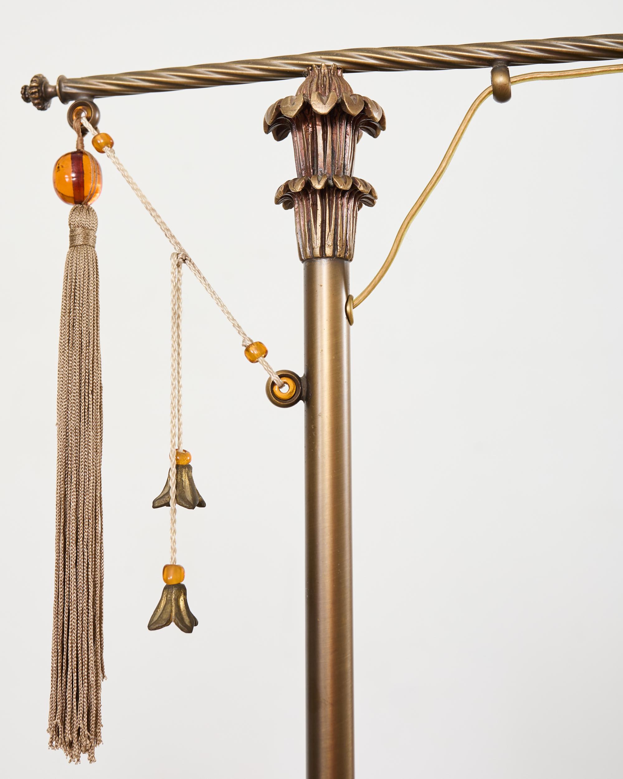 20ième siècle Paire de lampadaires vénitiens en verre Cesendello de Fortuny en vente