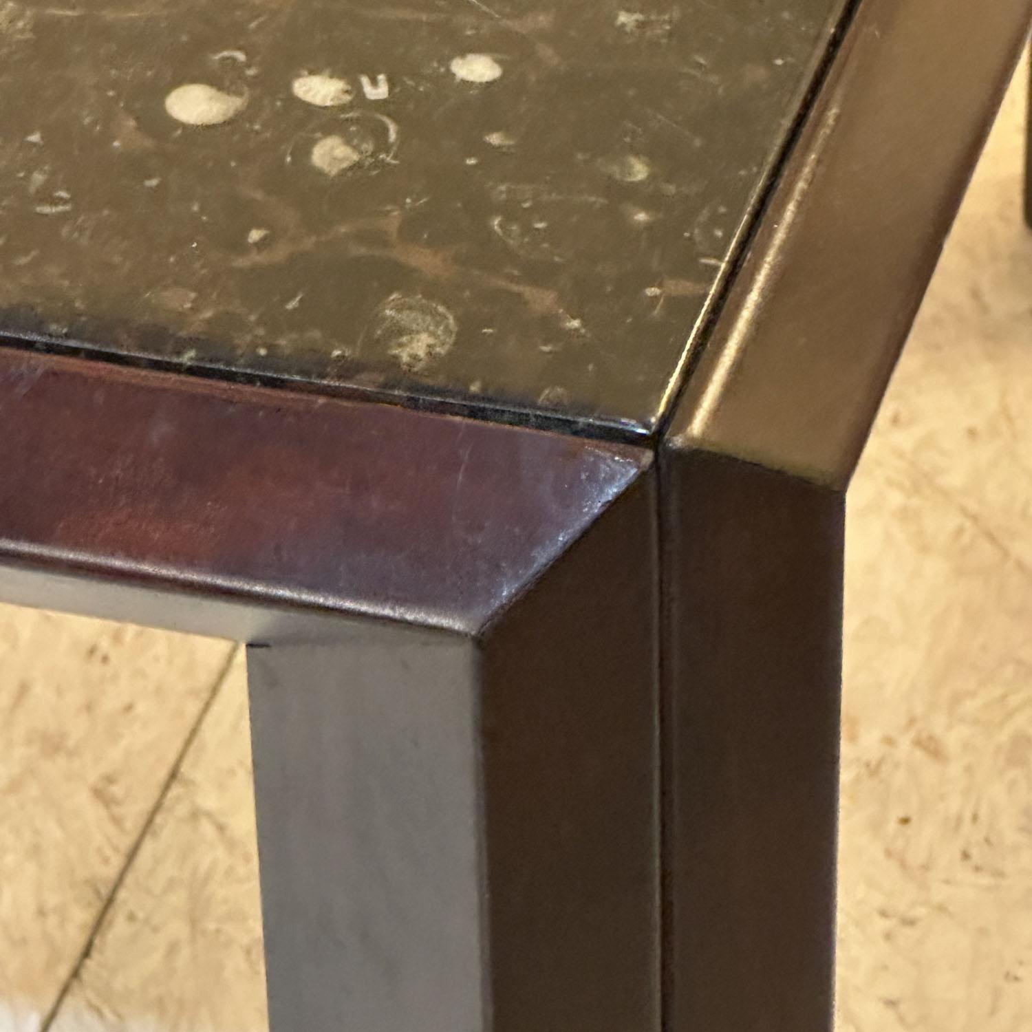 Pair of Fossil Stone Coffee Tables by Ronald Schmitt For Sale 3