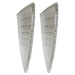 Pair of "Fougers" Art Deco Wall Sconces by Rene Lalique
