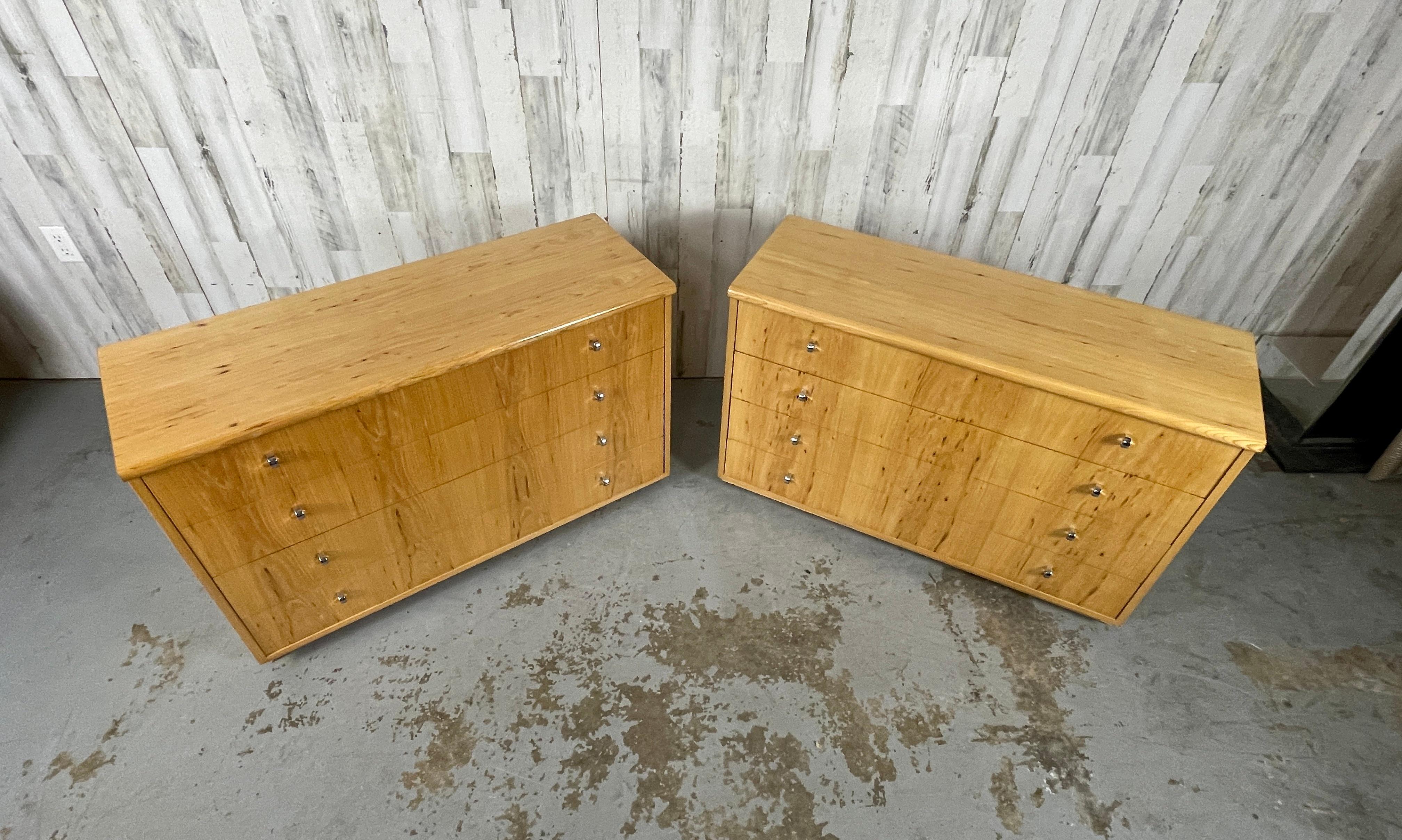 Pair of Founders Blonde Pecan Bachelor Chests  For Sale 4