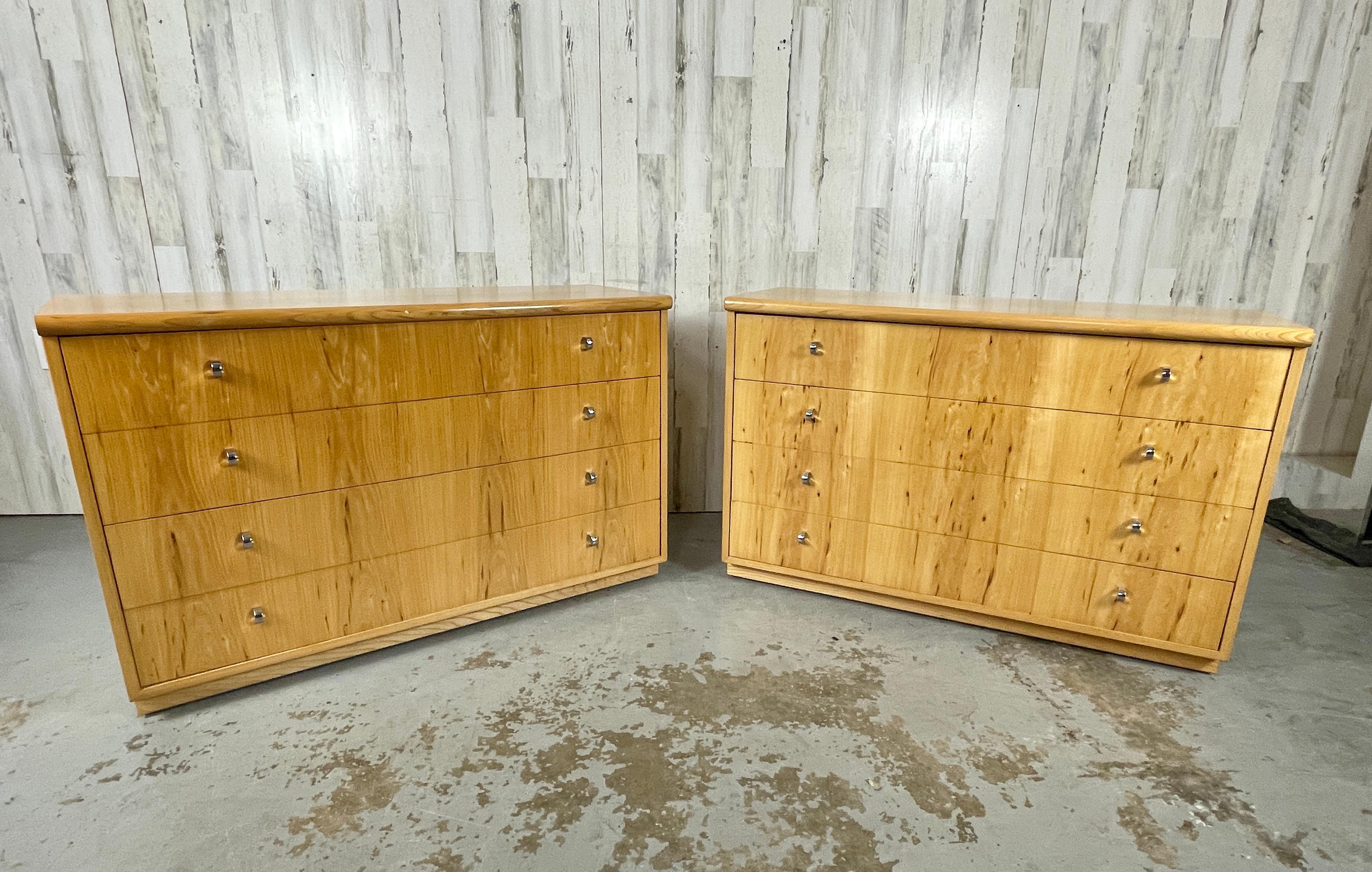 Pair of Founders Blonde Pecan Bachelor Chests  For Sale 5