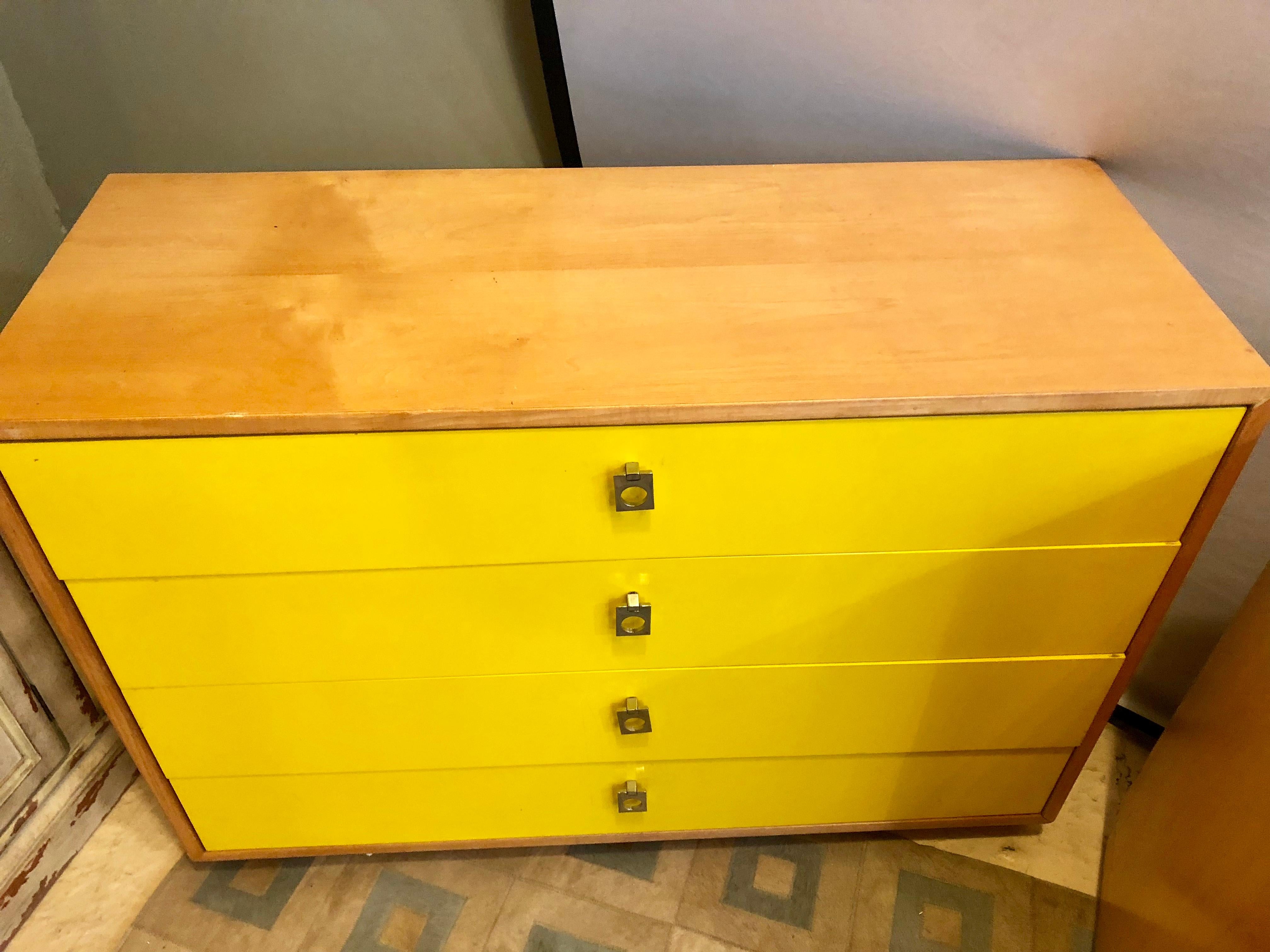 Hollywood Regency Pair of Founders Mid-Century Modern Bachelors Chests or Nightstands or Commodes