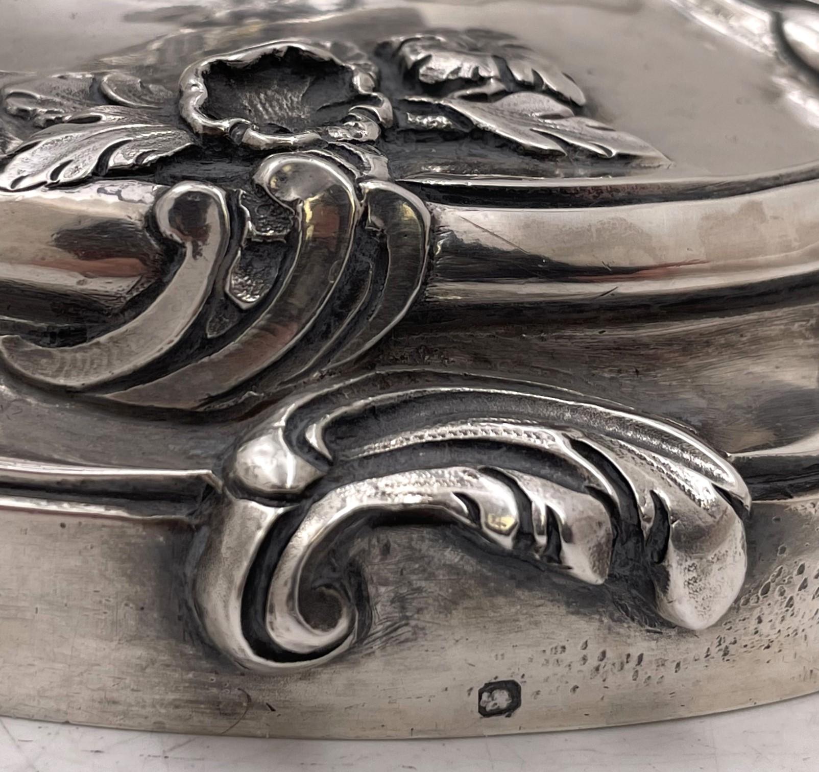 Paar französische Fouquet-Gueudet-Kandelaber aus Sterlingsilber mit 4 Lichtern, um 1865 im Angebot 7