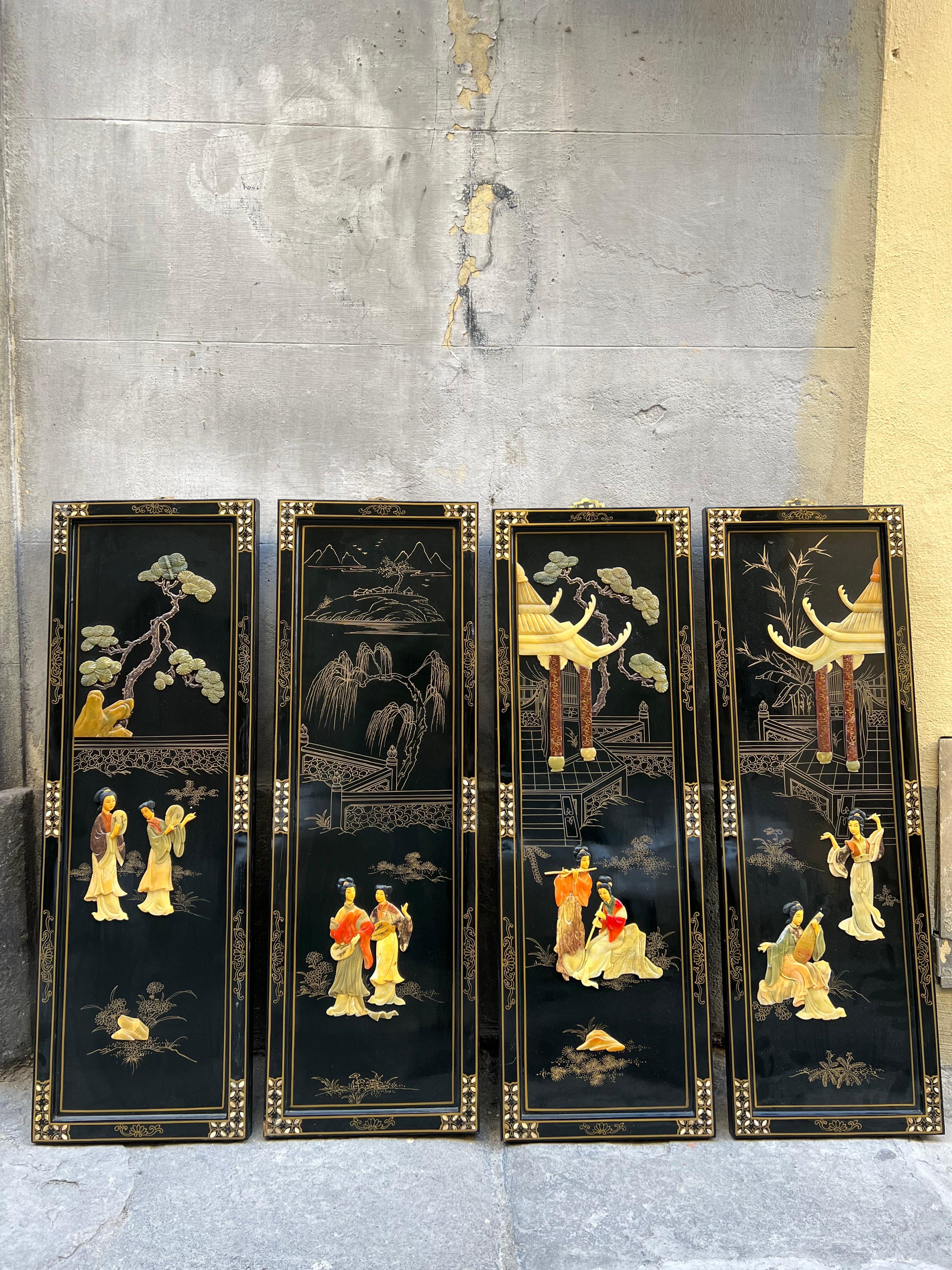 antique chinese wall panels