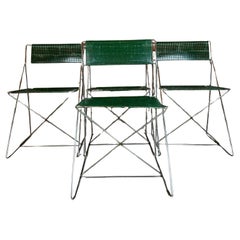 Pair of four chairs X-Line, Niels Jørgen Haugesen for Magis, Italy, 1977