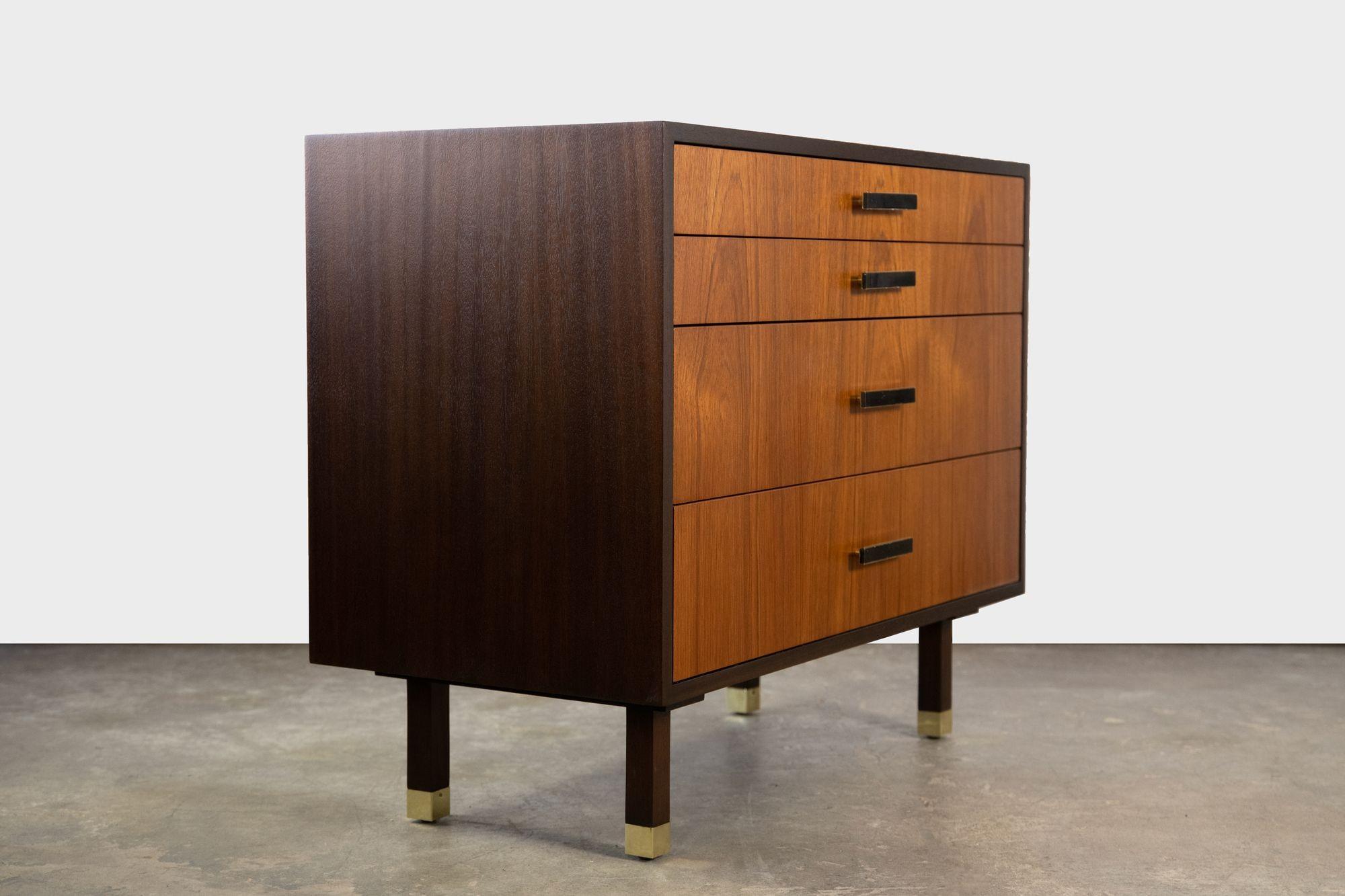 Mid-Century Modern Pair of Four Drawer Chest by Harvey Probber For Sale