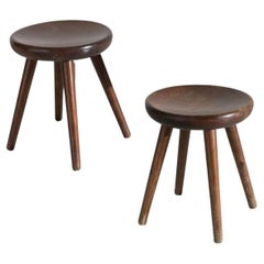 Used Pair of Four Legged Stools by Charlotte Perriand for Les Arcs