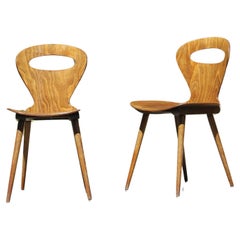 Paire de chaises de bar Fourmi par Baumann, France, années 1960