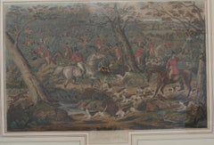 Pair of English Engraving of a Fox Hunt