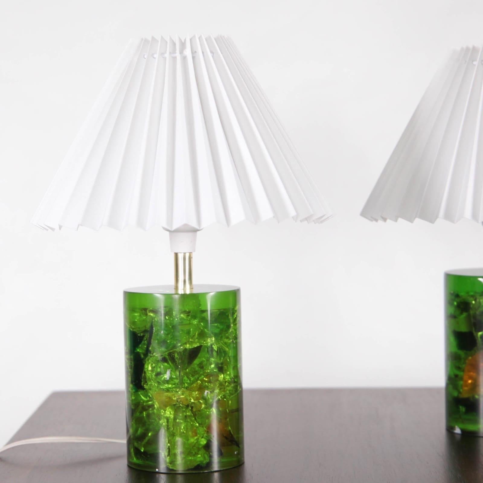 Résine Paire de lampes fractales en vente
