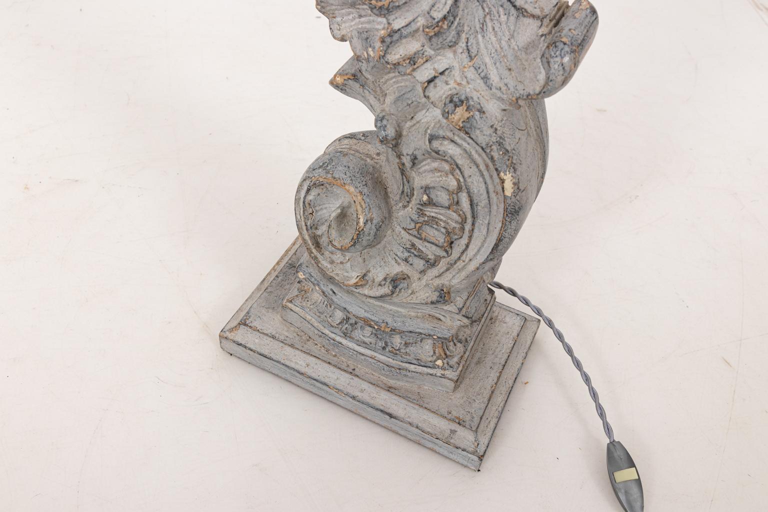 Pair of Fragment Baroque Architectural Fragment Table Lamps For Sale 2
