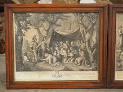 Pair of Framed 18th Century Alexander The Great Lithographs from France