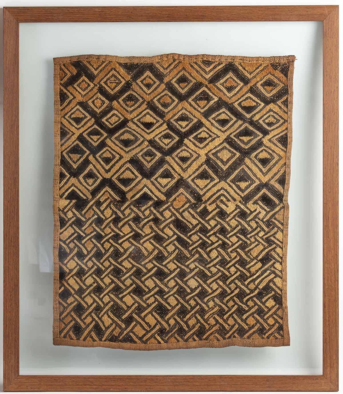 Woven Pair of Framed African Fabrics, Early 20th Century