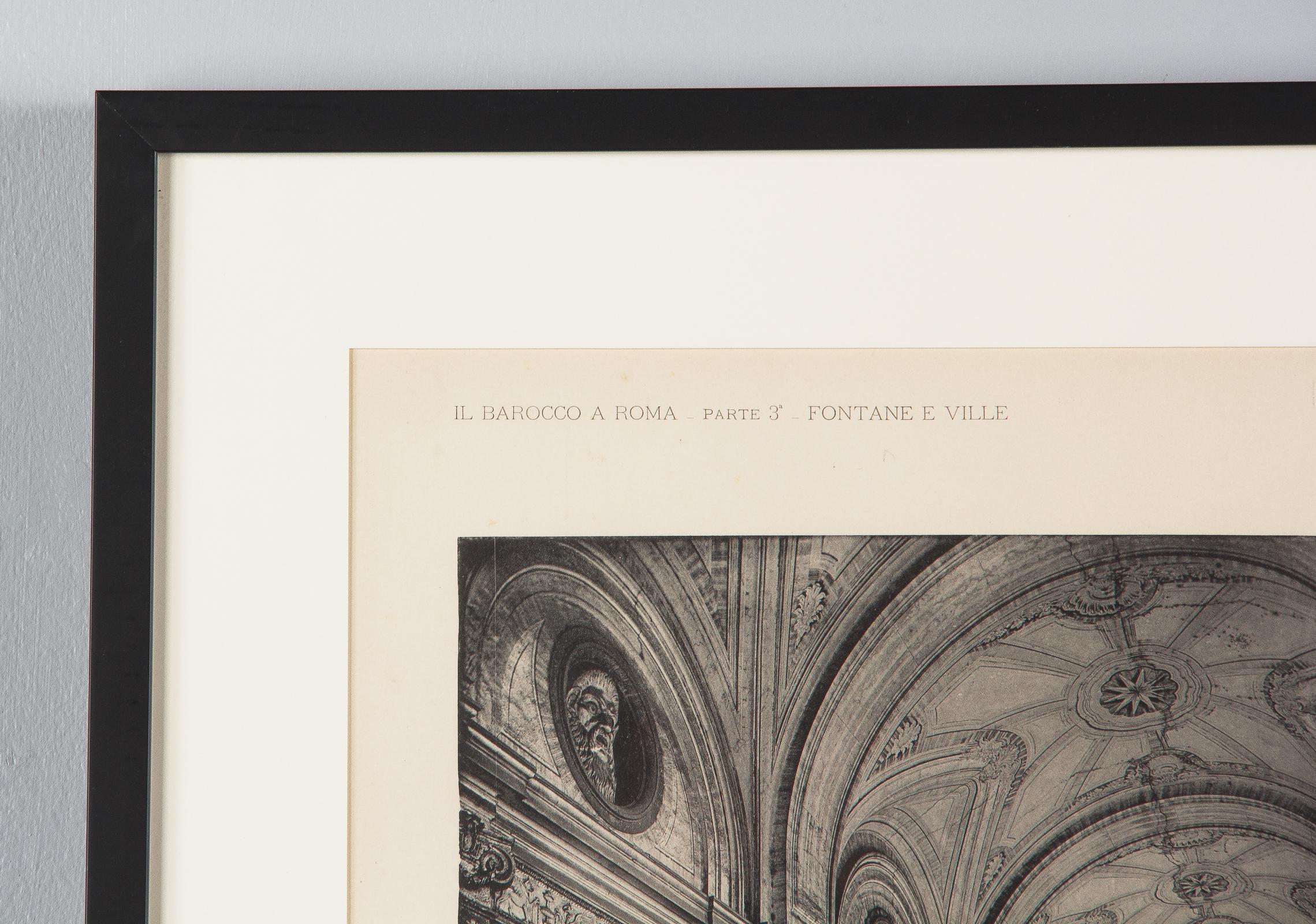 Pair of Framed Architectural Prints, Italy, Early 1900s For Sale 6