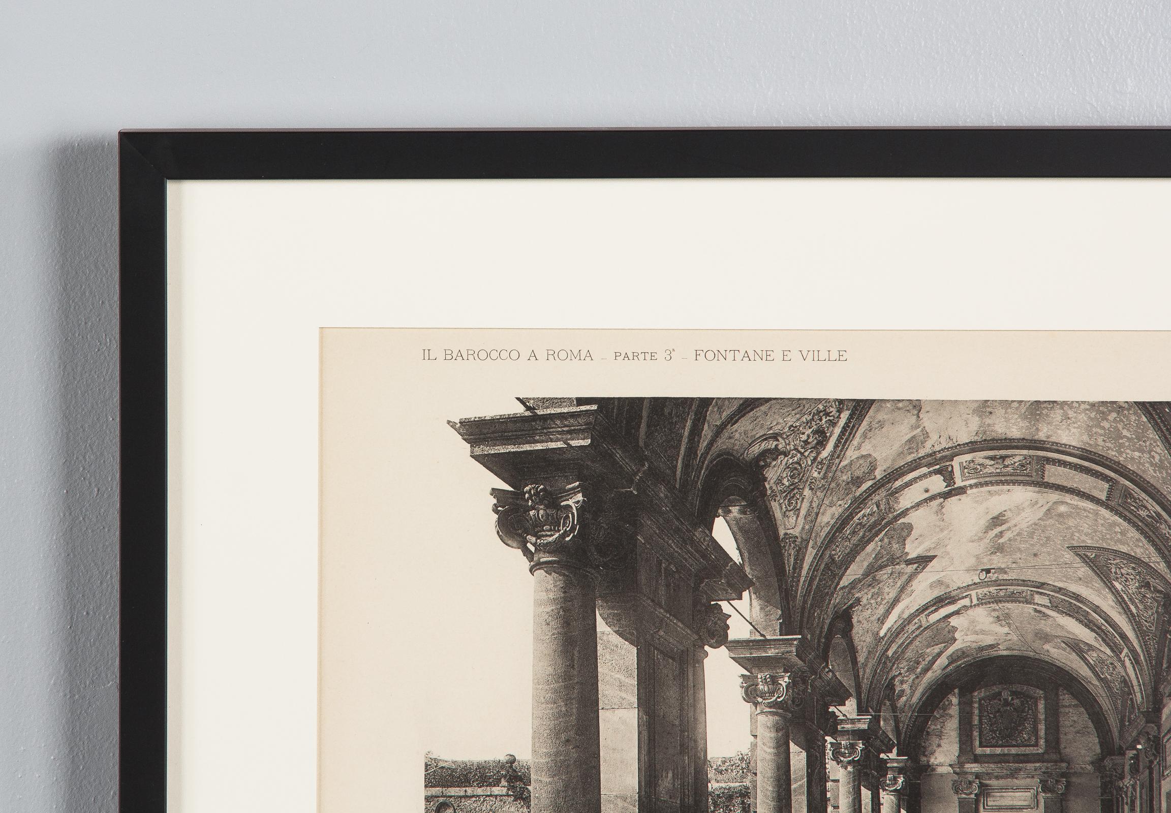 Pair of Framed Architectural Prints, Italy, Early 1900s For Sale 7