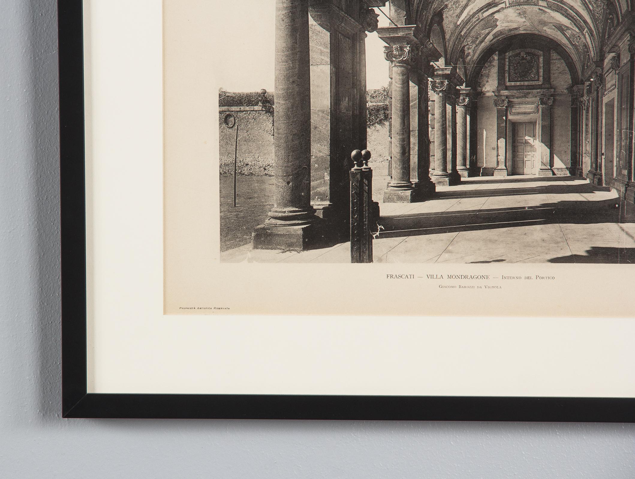 Pair of Framed Architectural Prints, Italy, Early 1900s For Sale 10