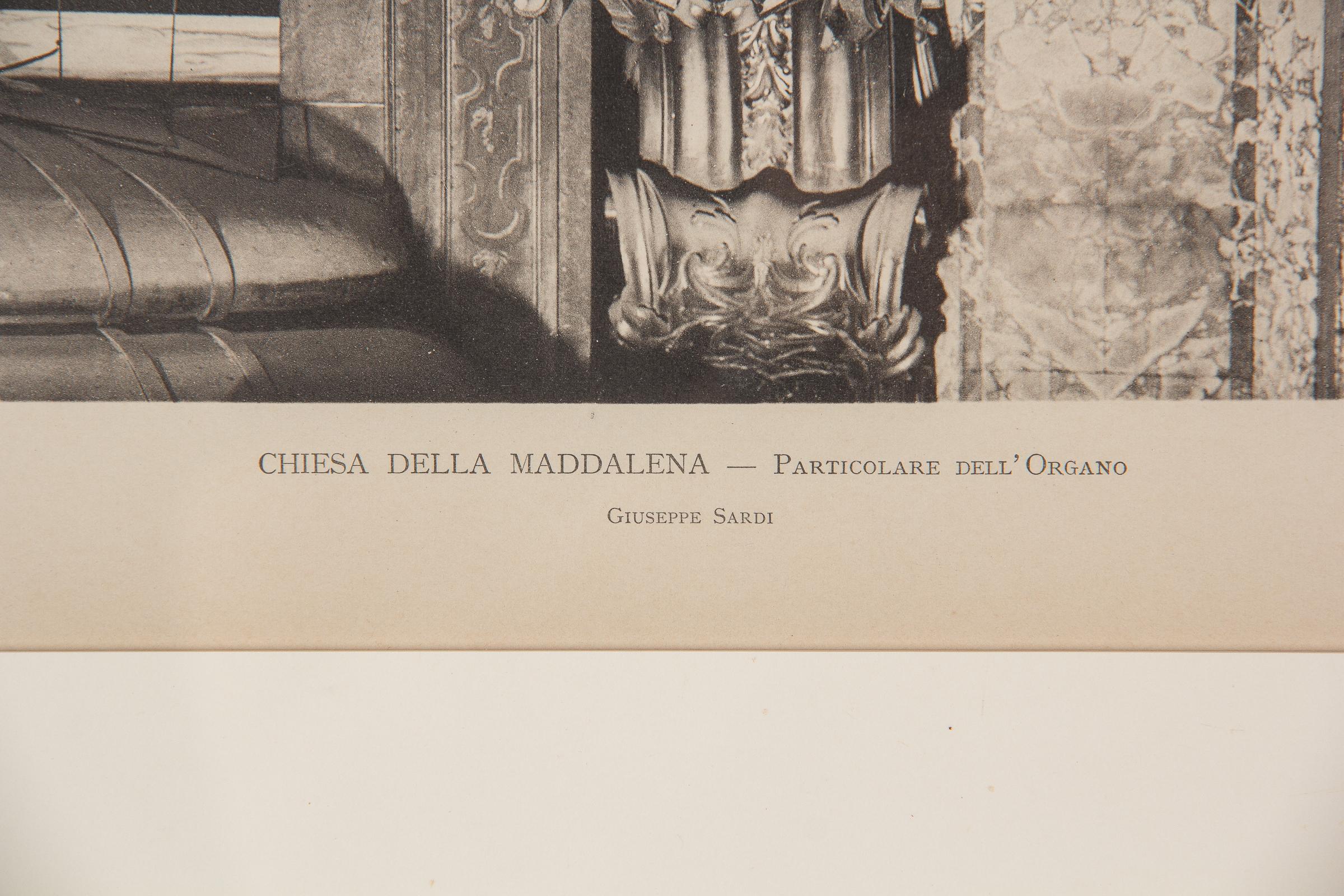 Baroque Pair of Framed Architectural Prints, Italy, Early 1900s