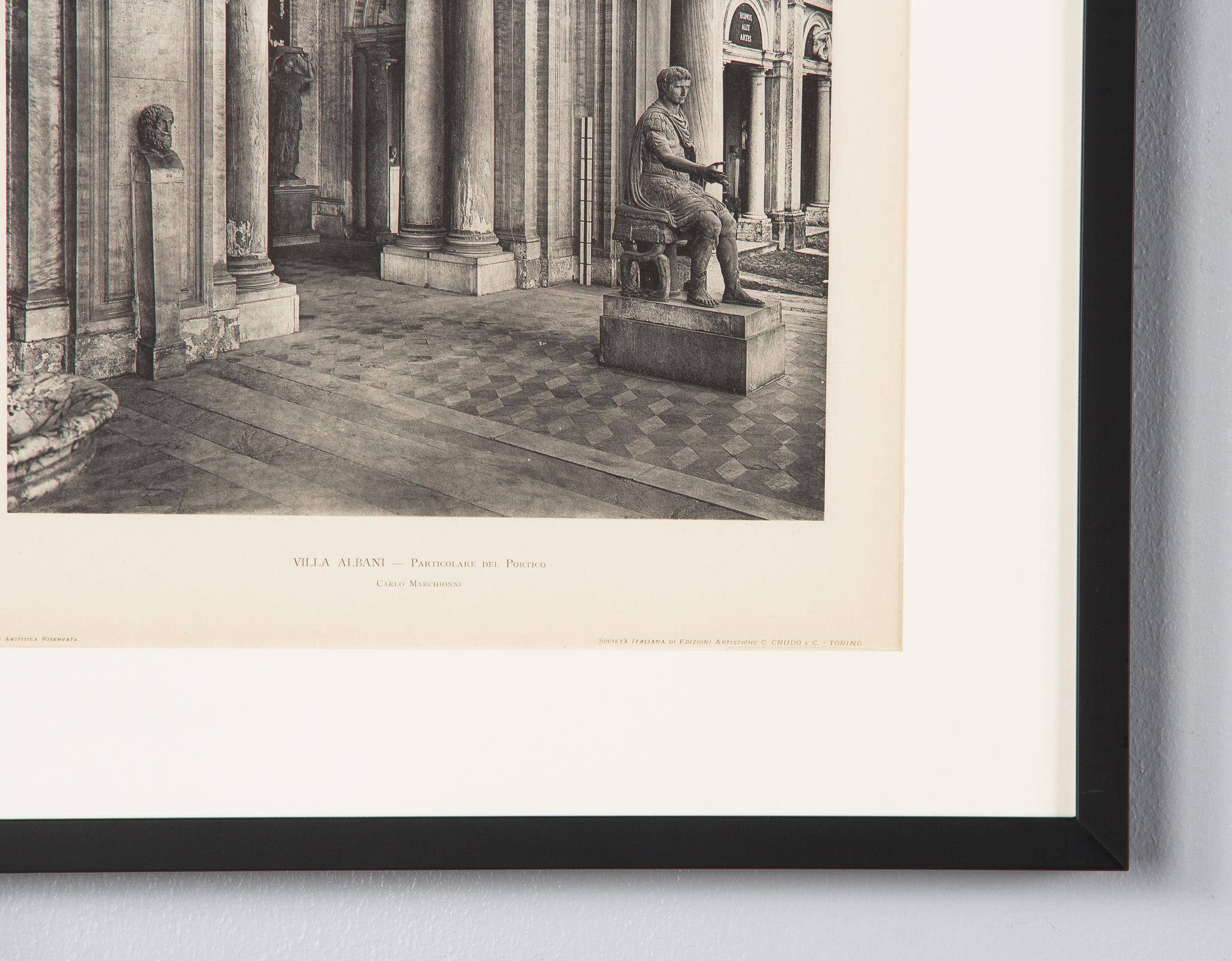 20th Century Pair of Framed Architectural Prints, Italy, Early 1900s For Sale