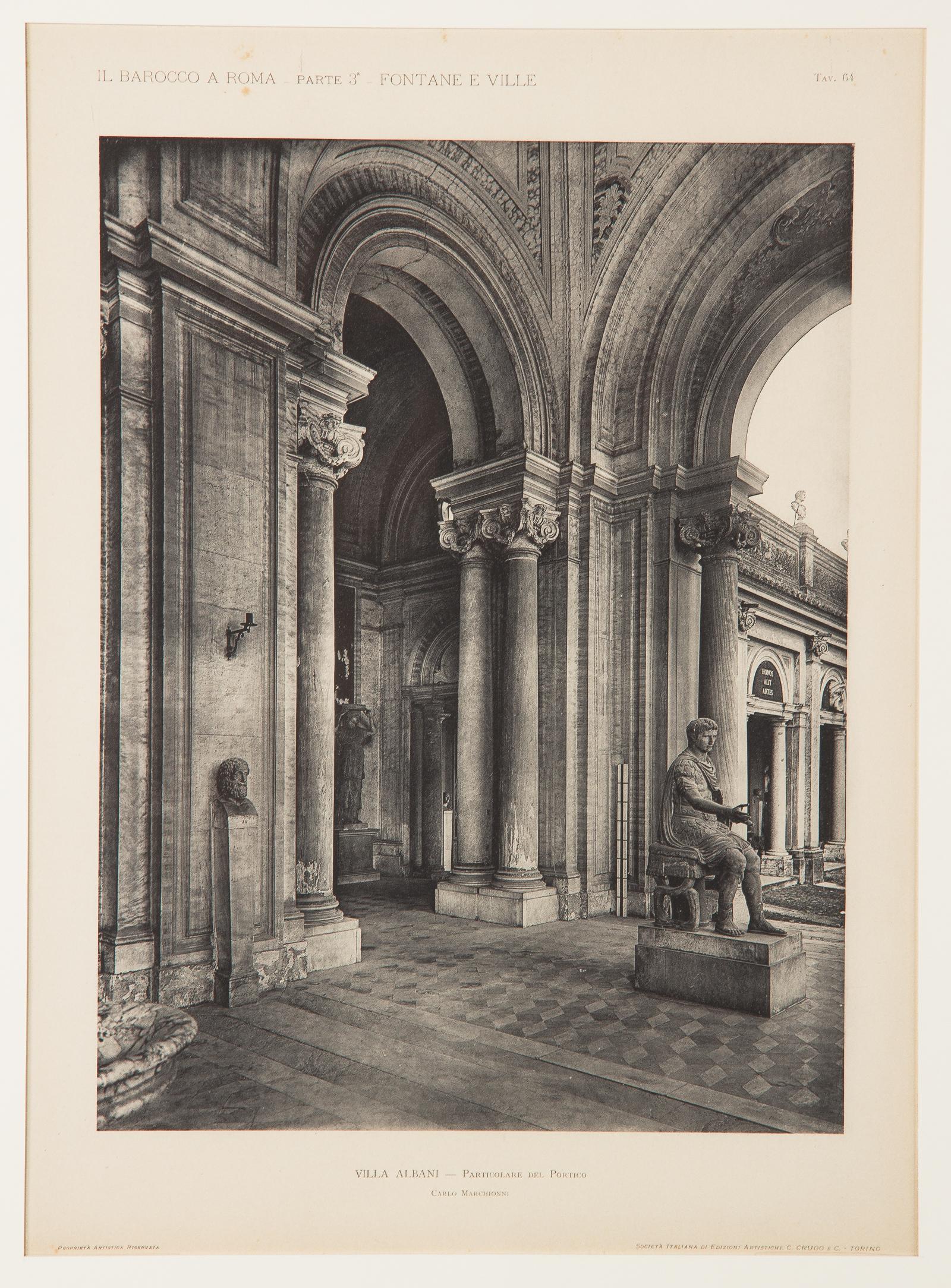 Pair of Framed Architectural Prints, Italy, Early 1900s For Sale 2