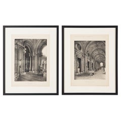 Pair of Framed Architectural Prints, Italy, Early 1900s