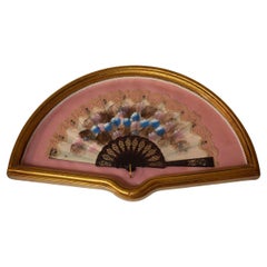 Paire d'éventails de style baroque encadrés, Italie, années 1940