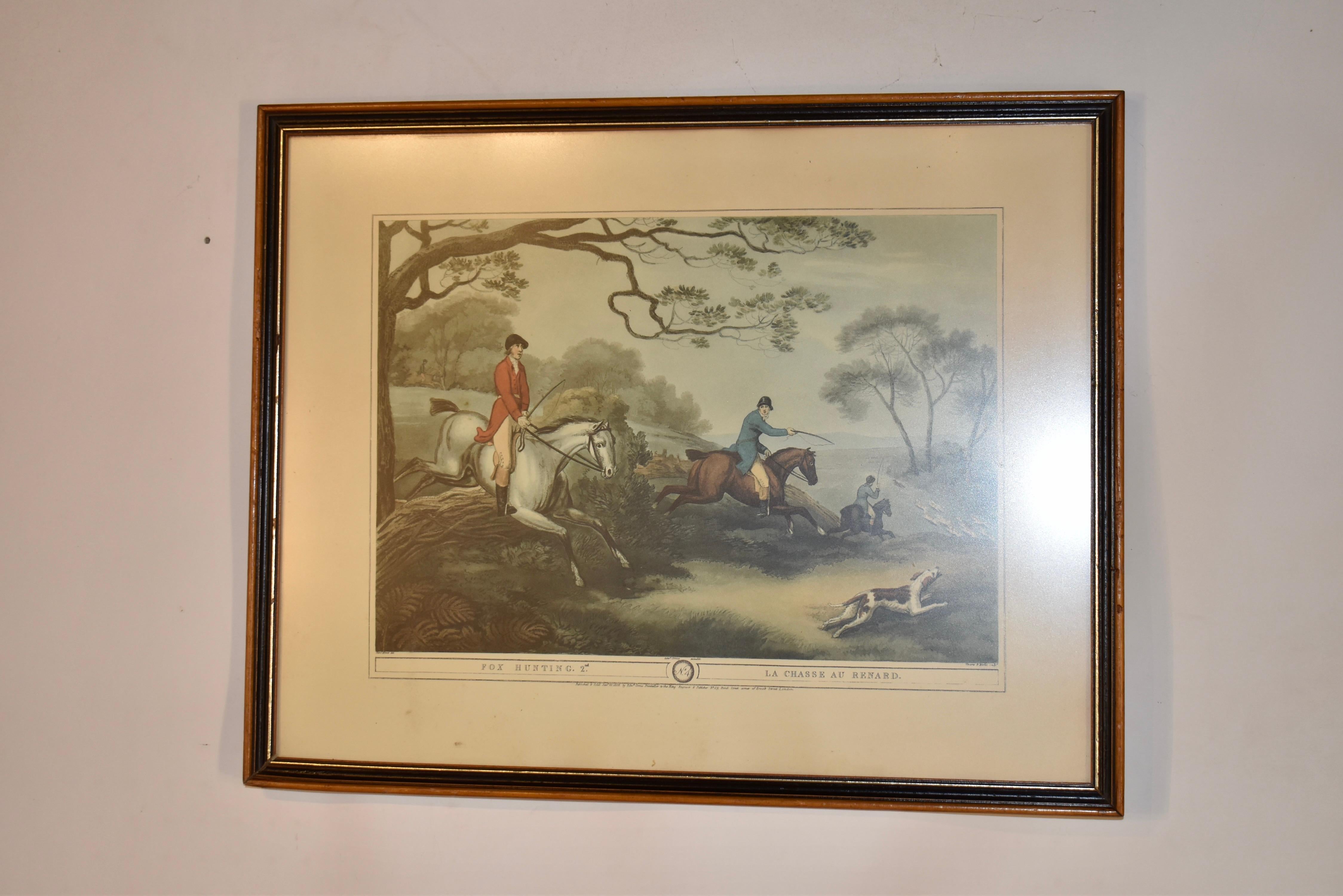 Pair of Framed Edward Orme Field Sports Lithographs For Sale 4