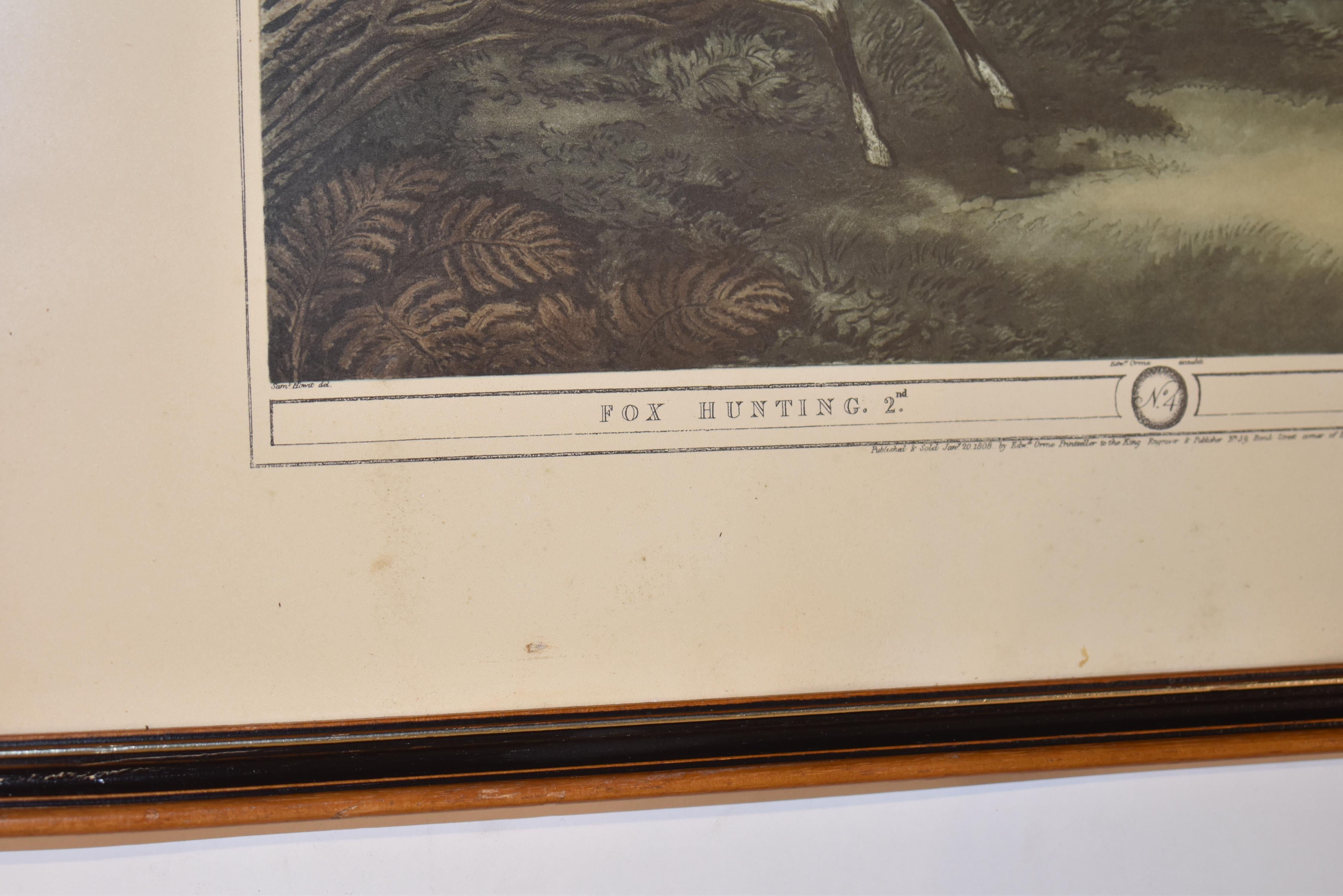 Pair of Framed Edward Orme Field Sports Lithographs For Sale 6
