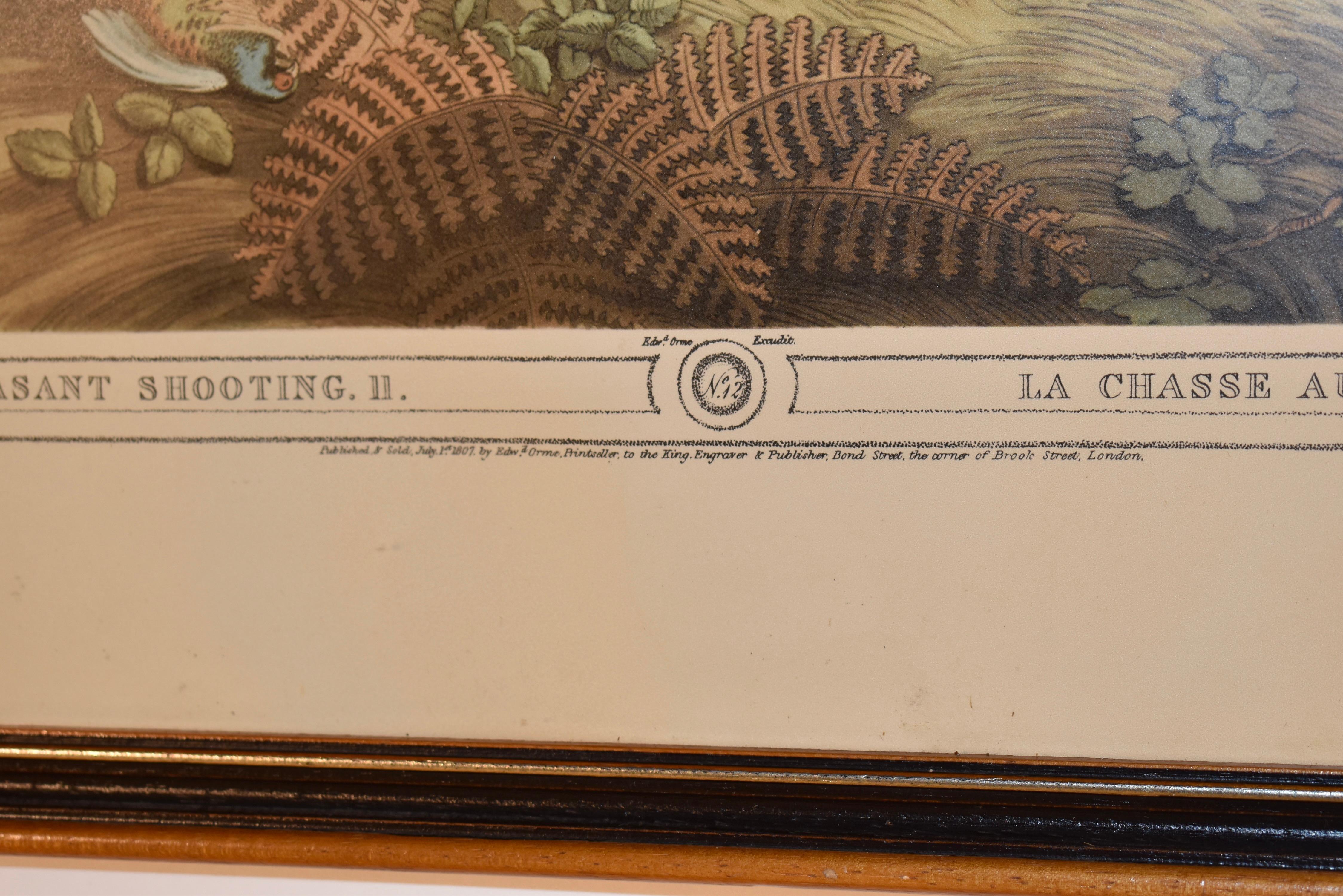 Pair of Framed Edward Orme Field Sports Lithographs For Sale 7