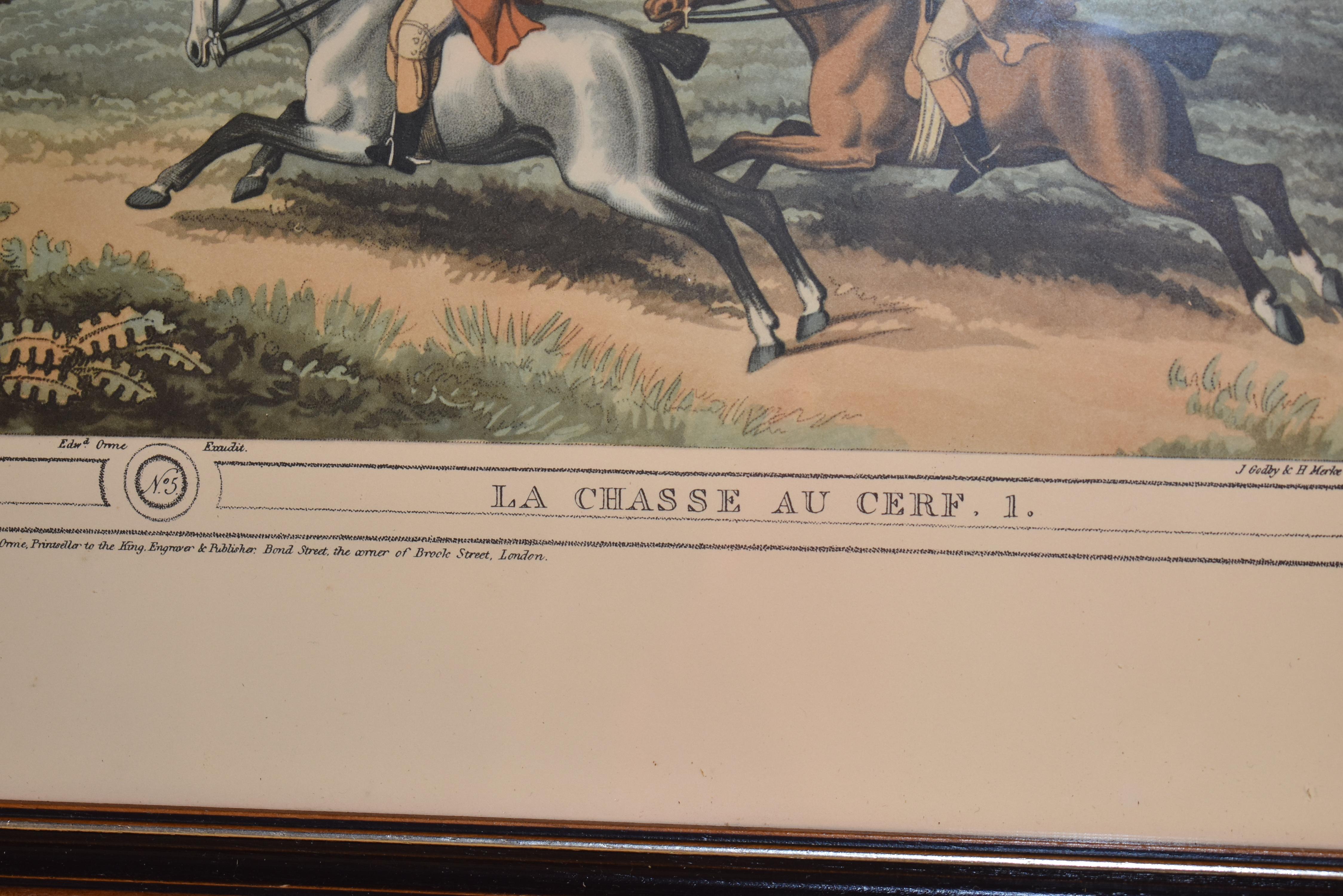 Pair of Framed Edward Orme Field Sports Lithographs For Sale 11