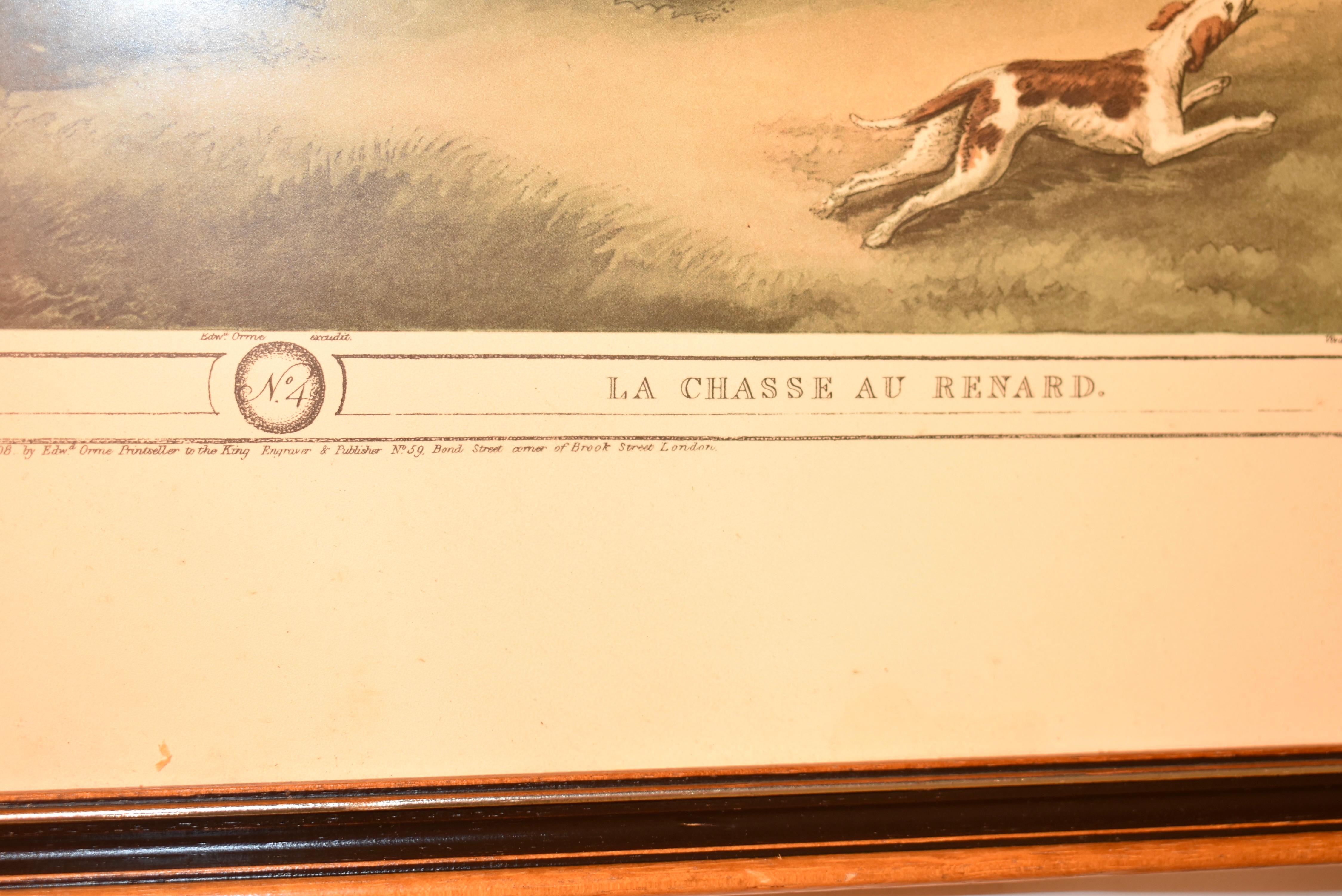 English Pair of Framed Edward Orme Field Sports Lithographs For Sale