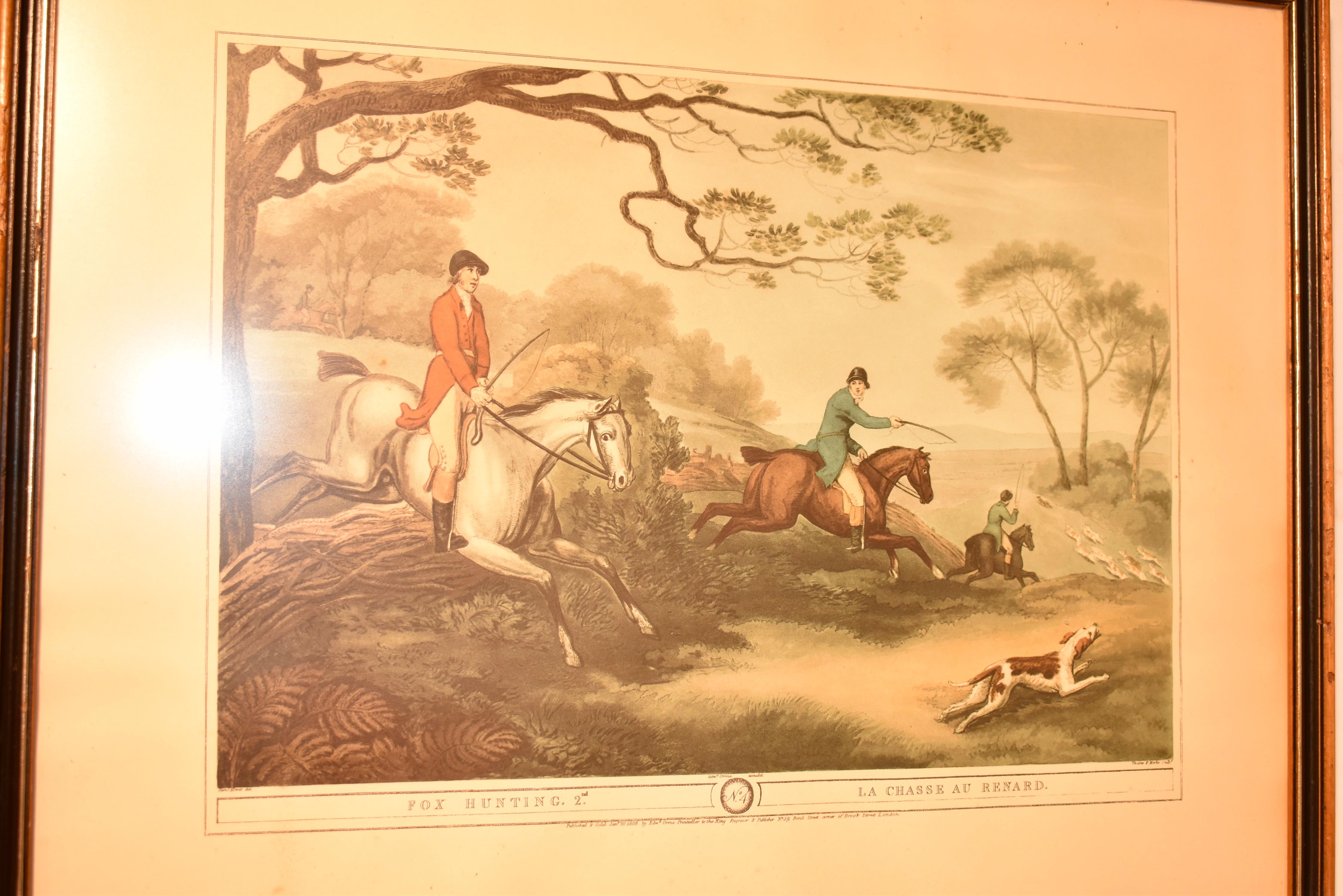 Pair of Framed Edward Orme Field Sports Lithographs For Sale 1