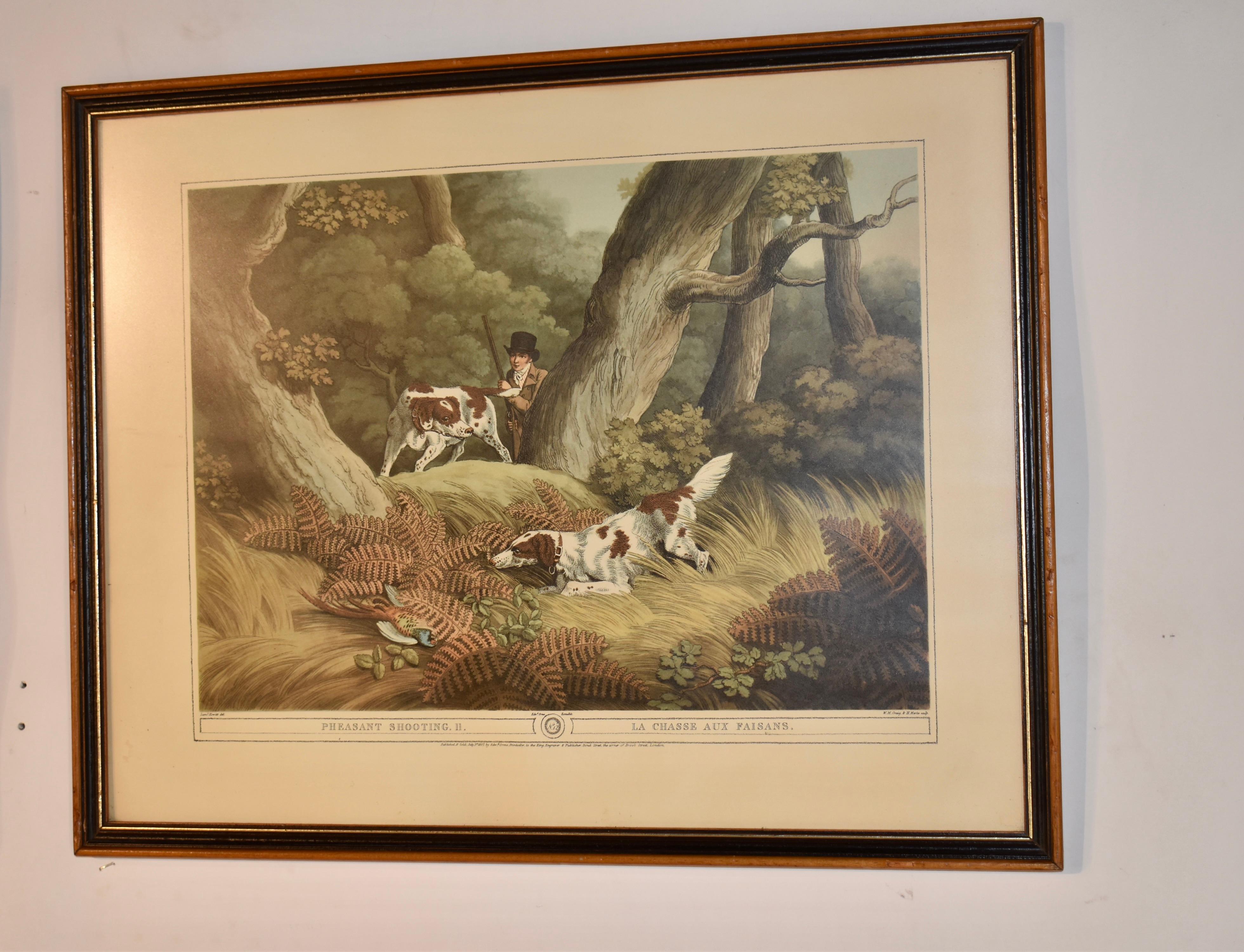 Pair of Framed Edward Orme Field Sports Lithographs For Sale 2
