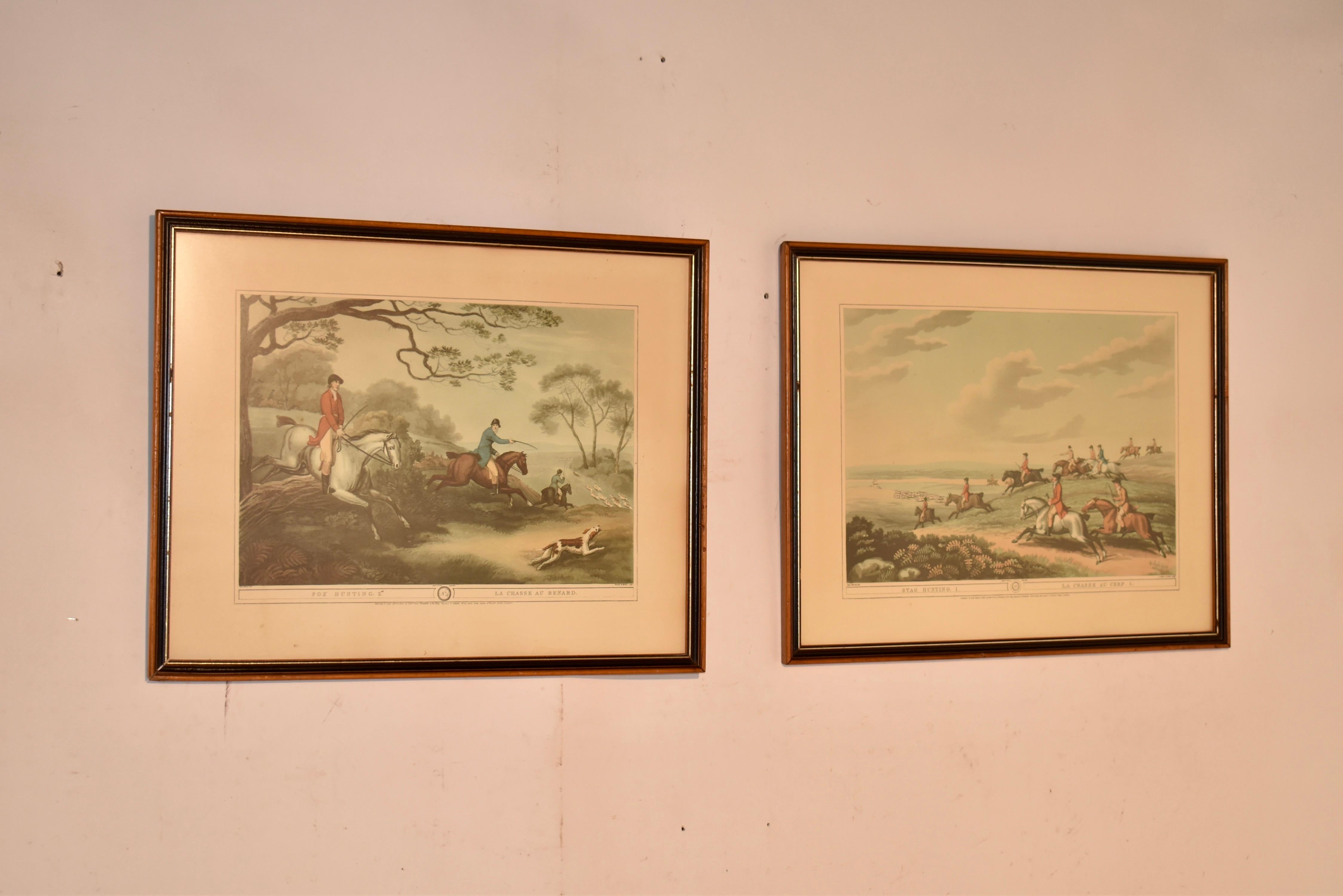 Pair of Framed Edward Orme Field Sports Lithographs For Sale 3