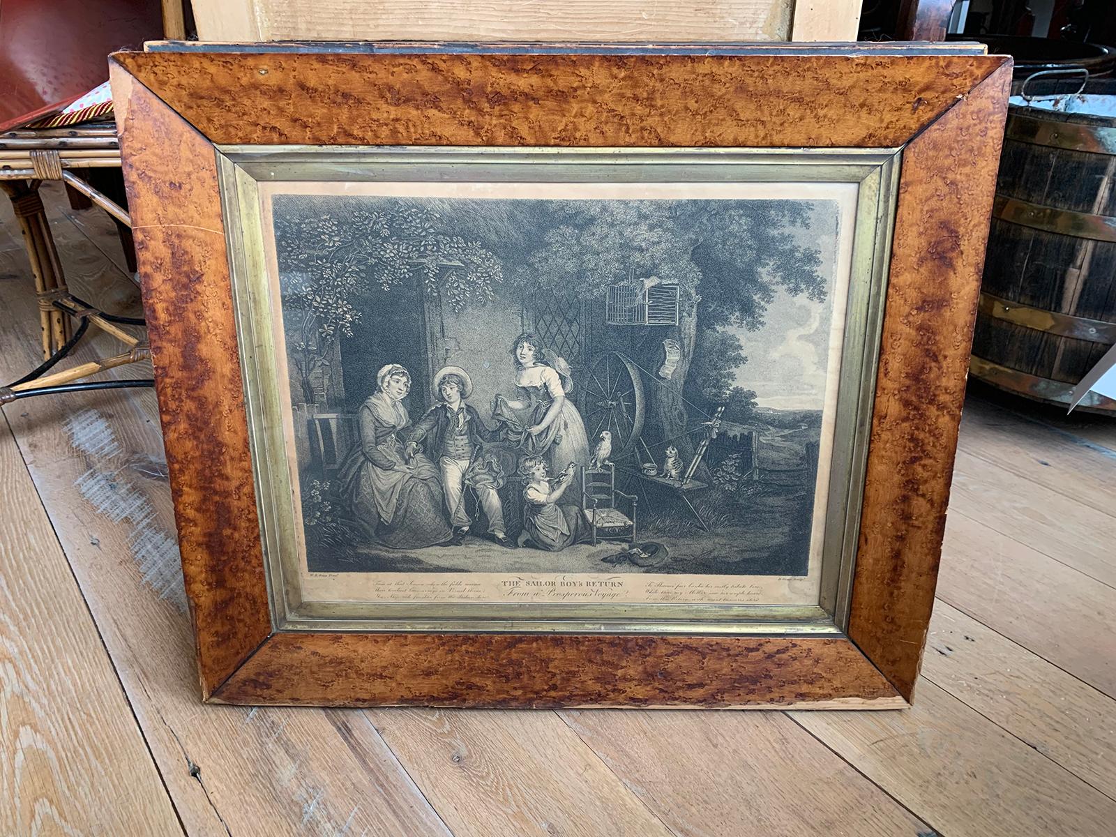 Pair of Framed English Engravings of Sailor Boys by Edward Orme, circa 1790-1800 For Sale 5