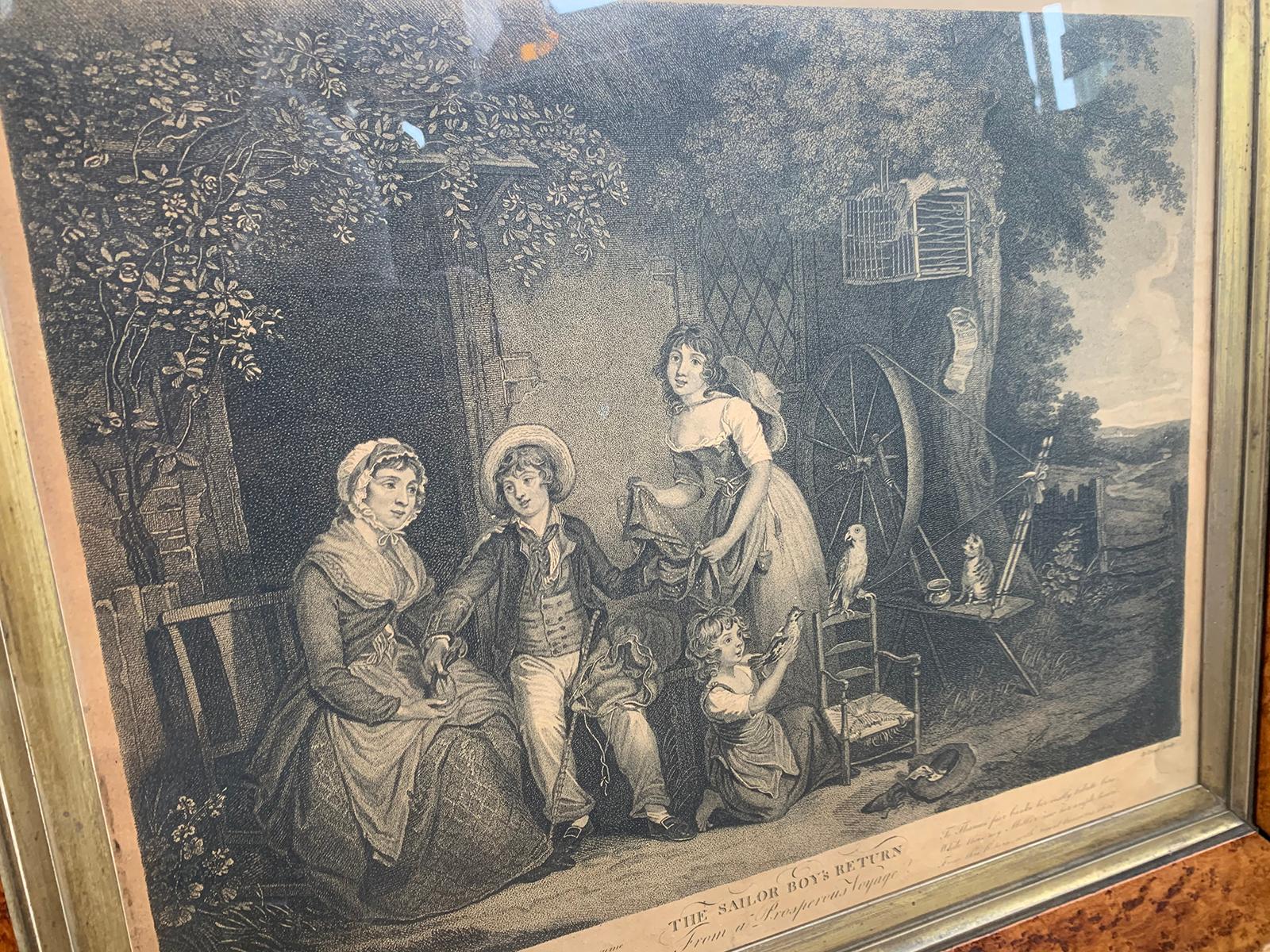 Pair of Framed English Engravings of Sailor Boys by Edward Orme, circa 1790-1800 For Sale 11