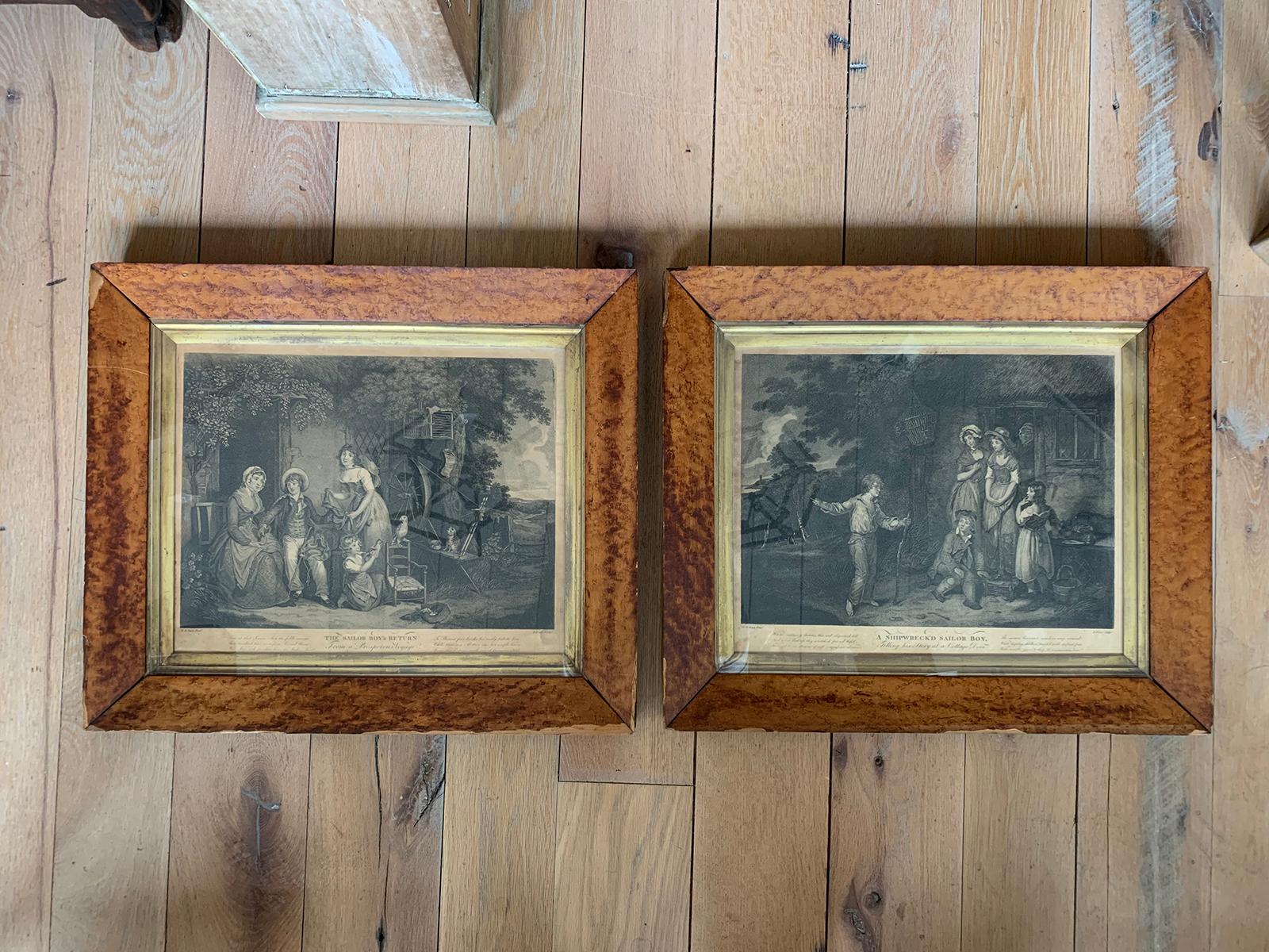 Pair of Framed English Engravings of Sailor Boys by Edward Orme, circa 1790-1800 For Sale 15