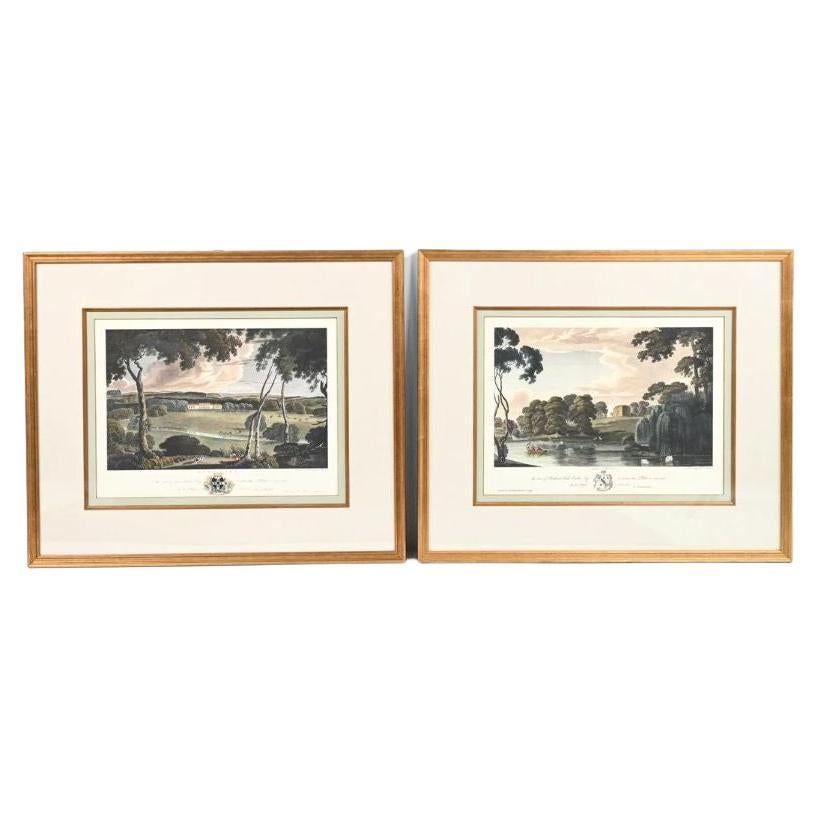 Pair of Framed English Estate Prints